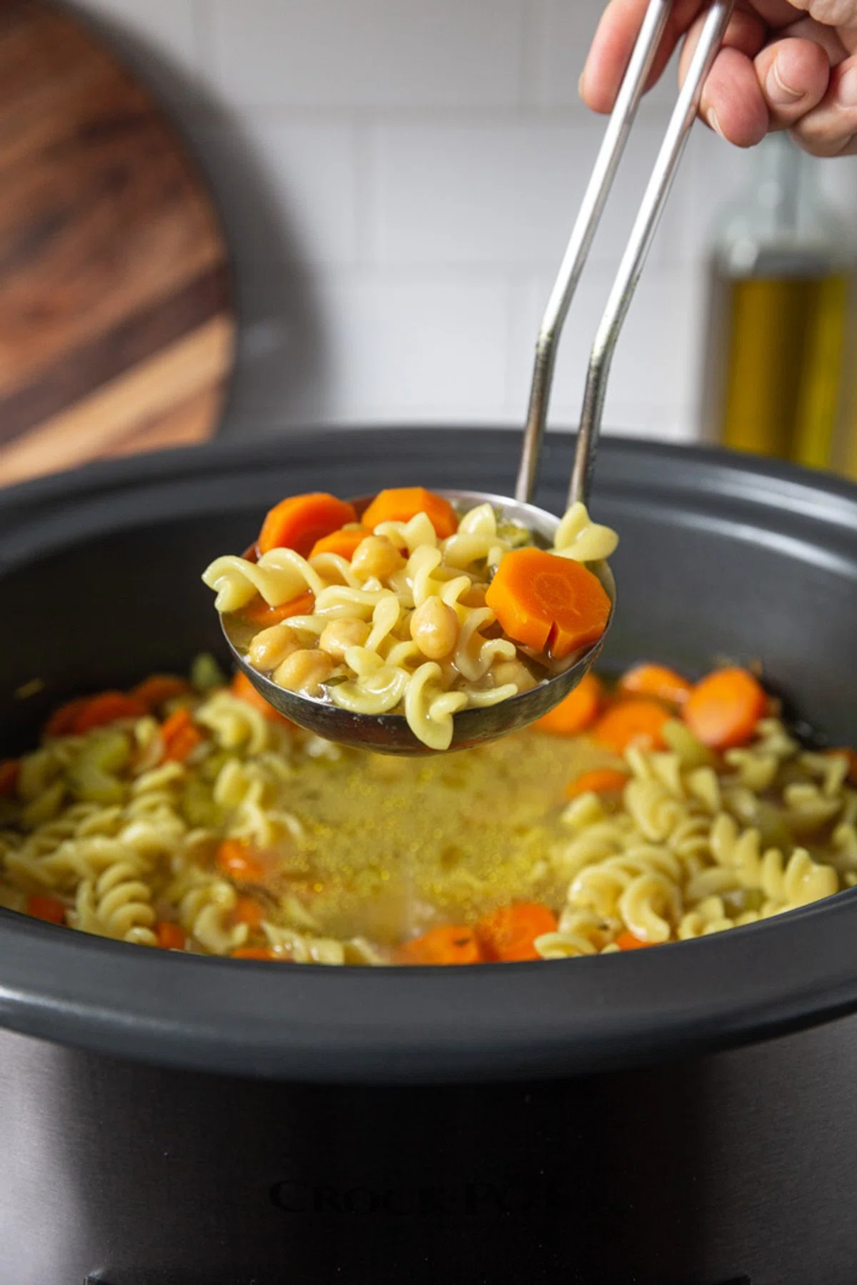 Crock-Pot Chickpea Noodle Soup
