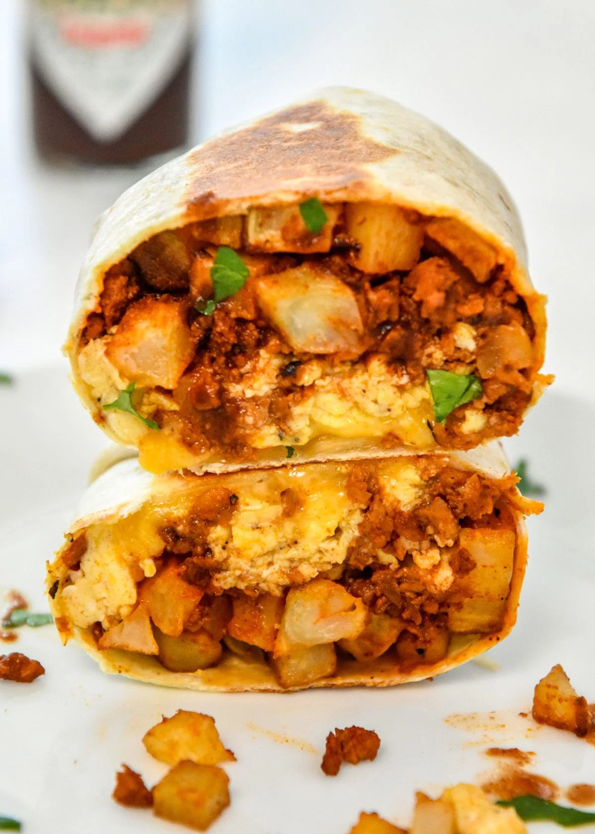 Meal Prep Soy Chorizo Breakfast Burritos