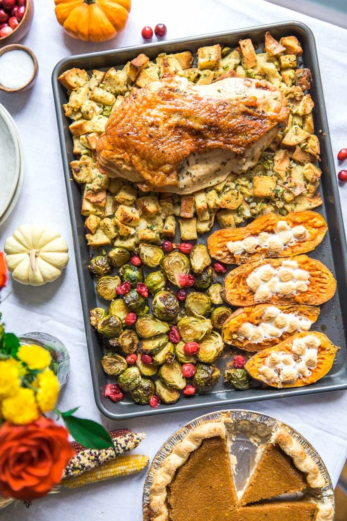 Sheet Pan Thanksgiving Dinner for 2