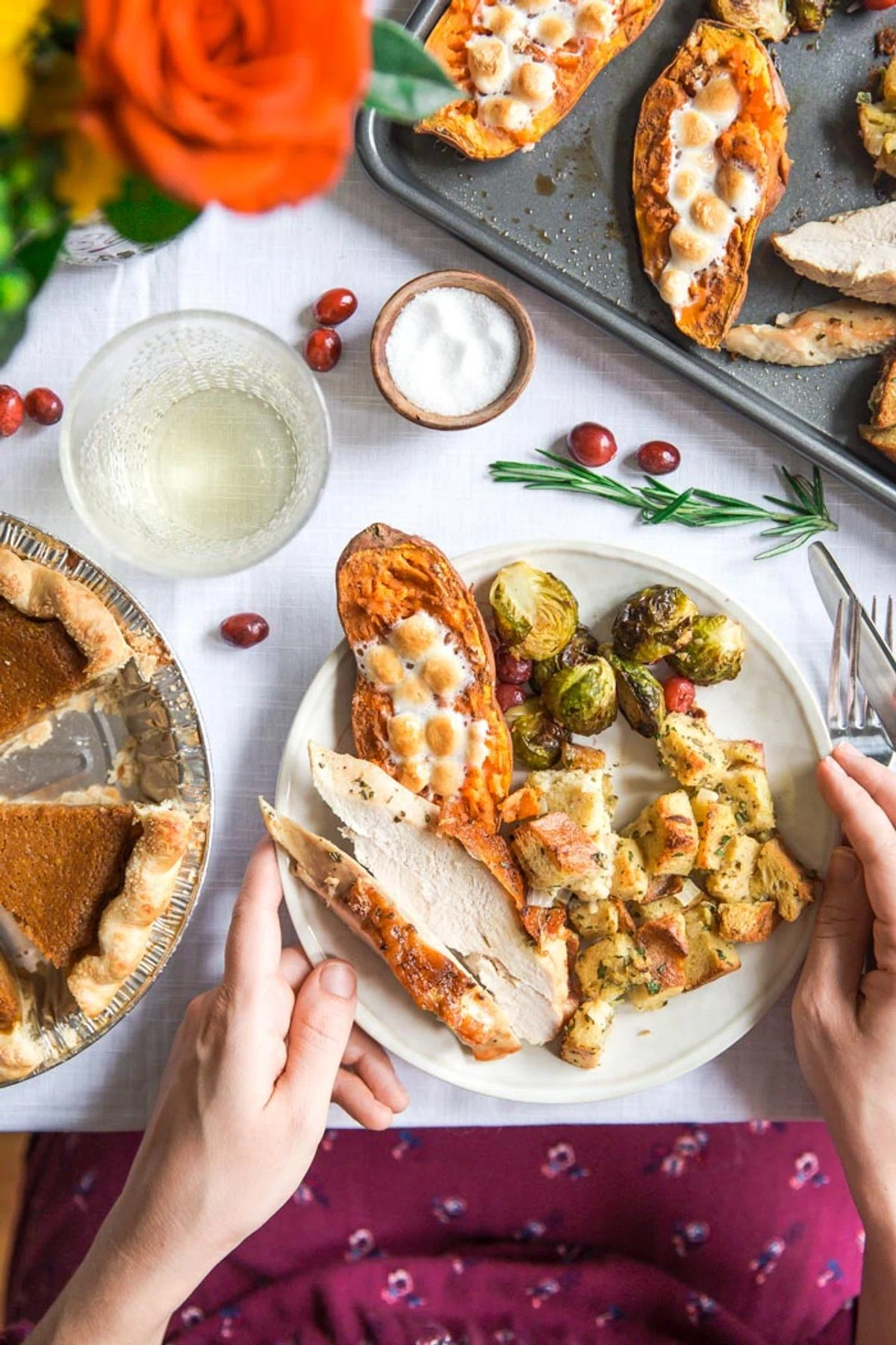 Sheet Pan Thanksgiving Dinner for 2