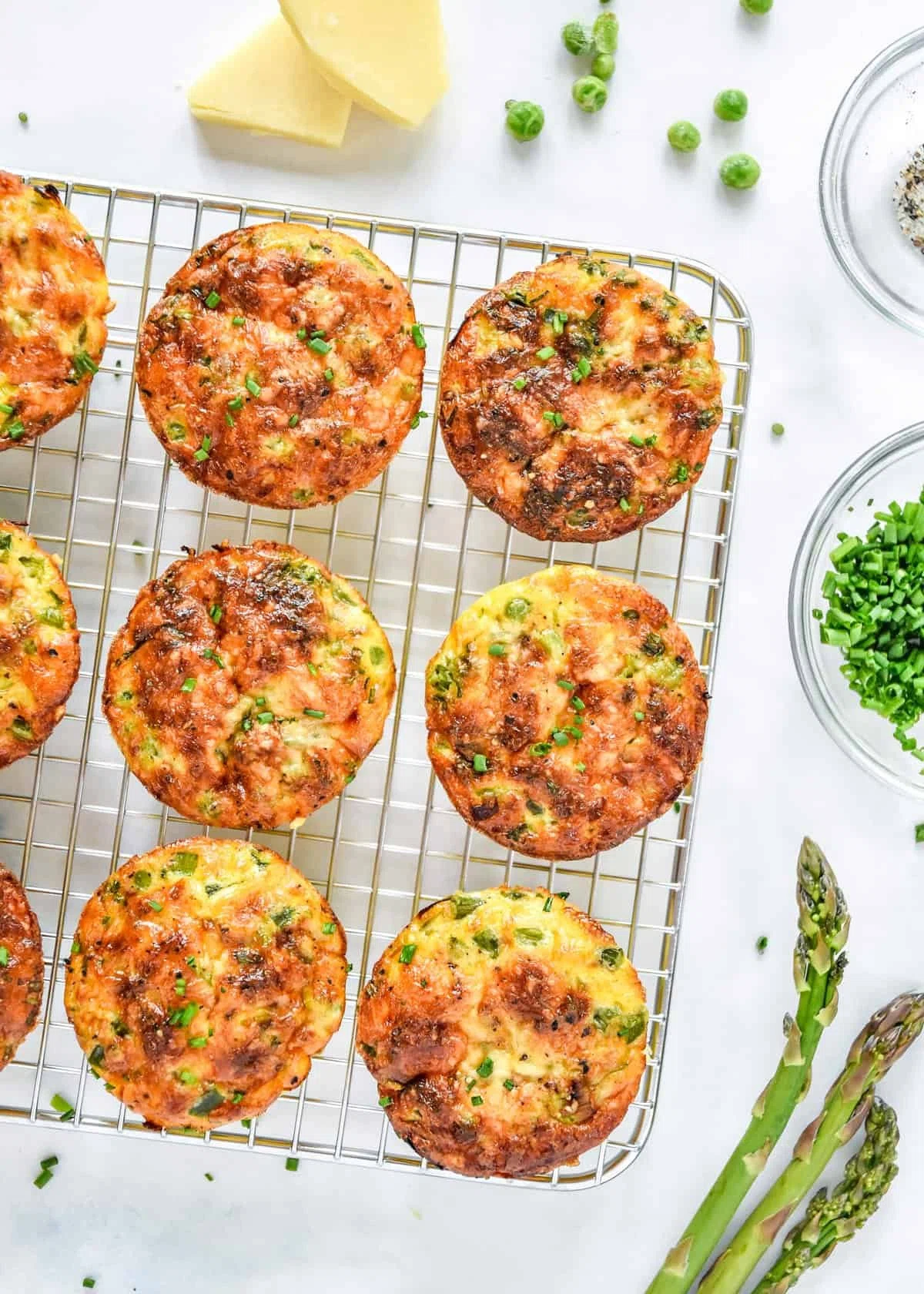 Spring Vegetable Mini Crustless Quiches