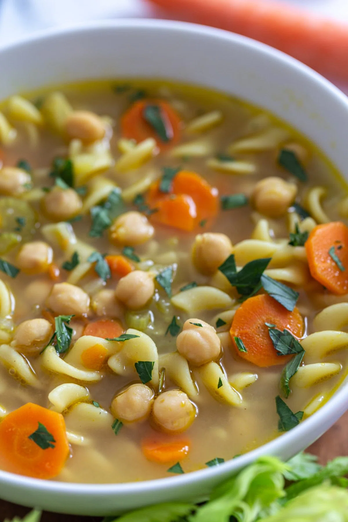 Crock-Pot Chickpea Noodle Soup