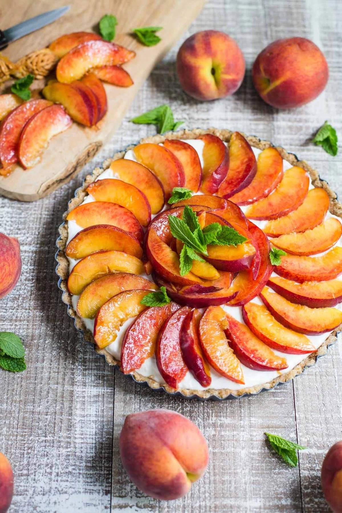 No Bake Peach Pie (V + GF)
