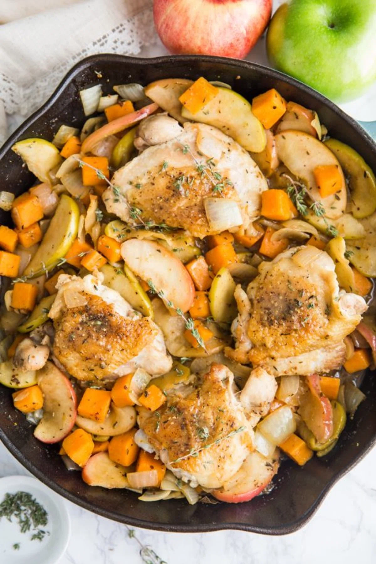 One Skillet Apple Cider Chicken
