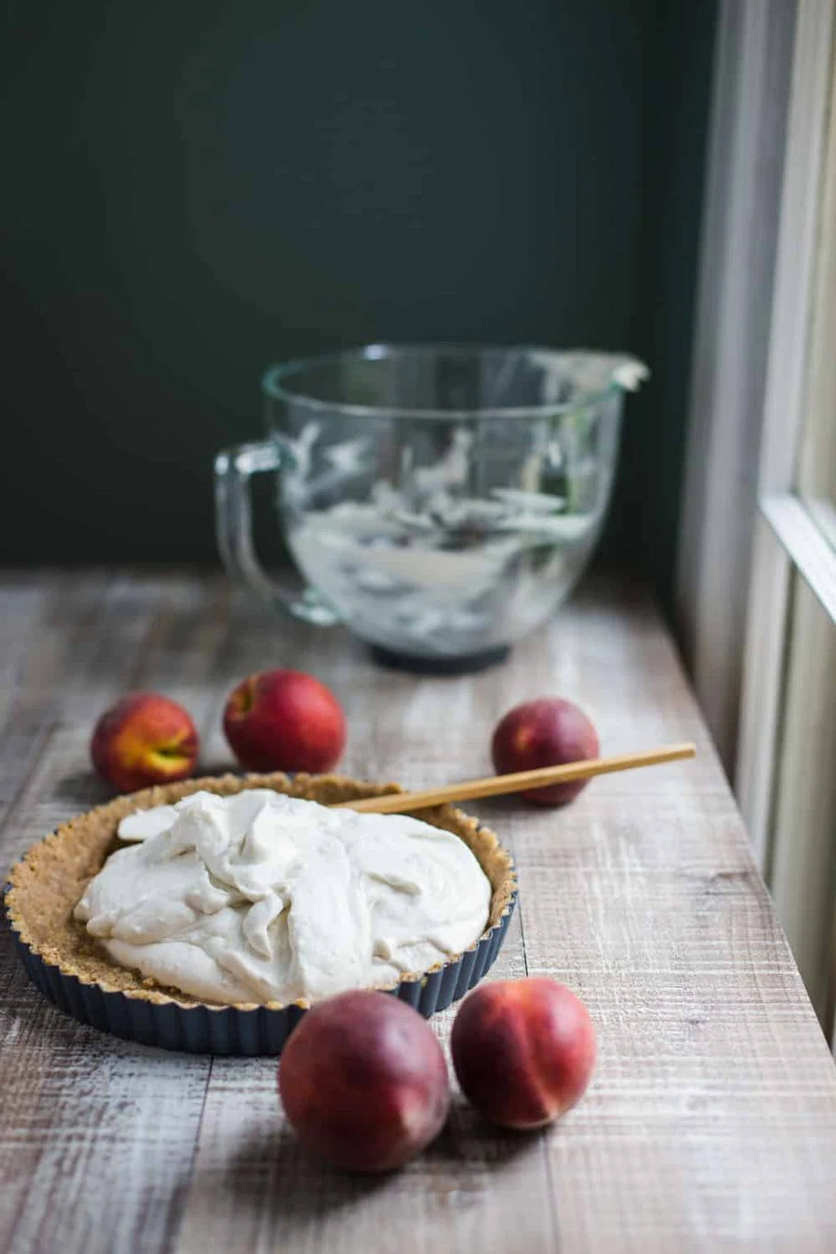 No Bake Peach Pie (V + GF)