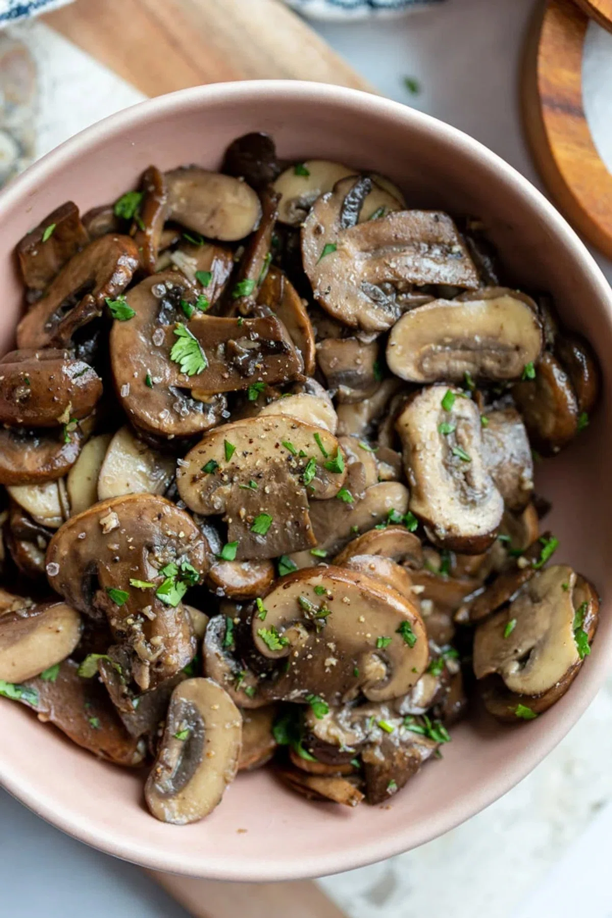 Sautéed Baby Bella Mushrooms