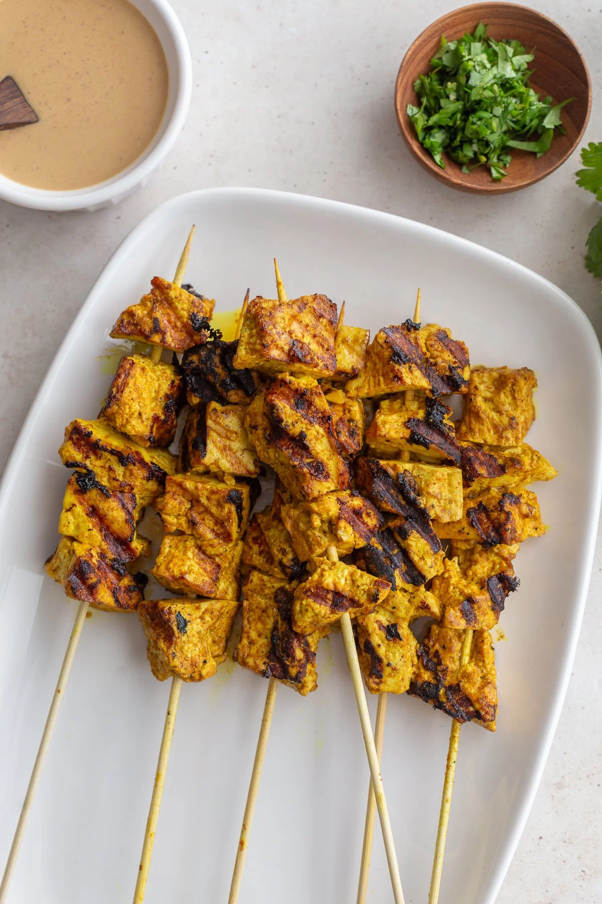 Tofu Satay with Peanut Sauce