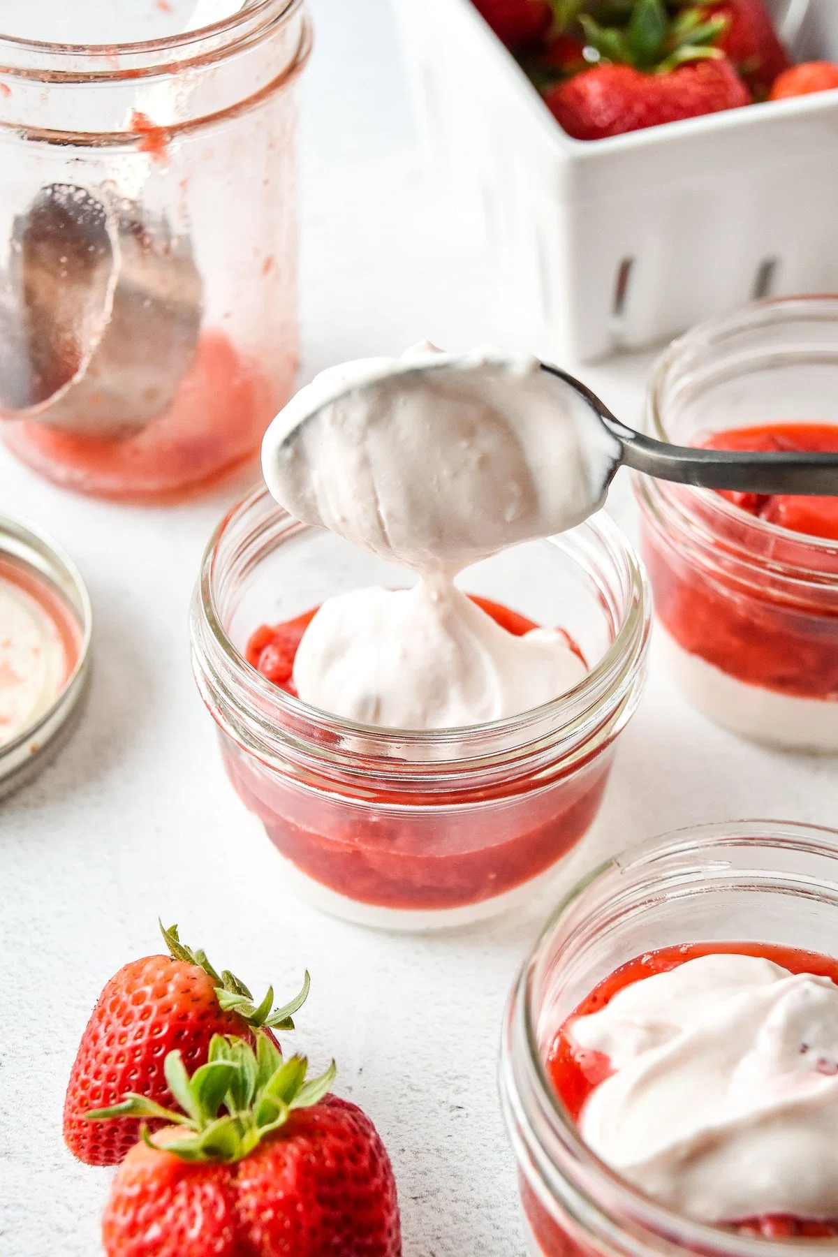 Strawberry Whipped Yogurt Cups