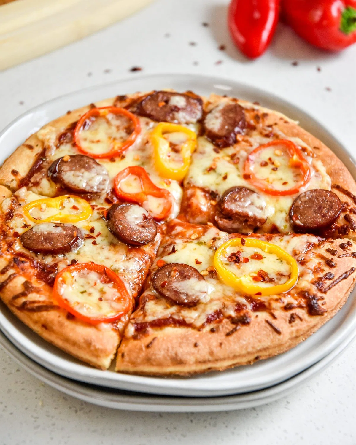 Sausage and Pepper Personal Pizzas