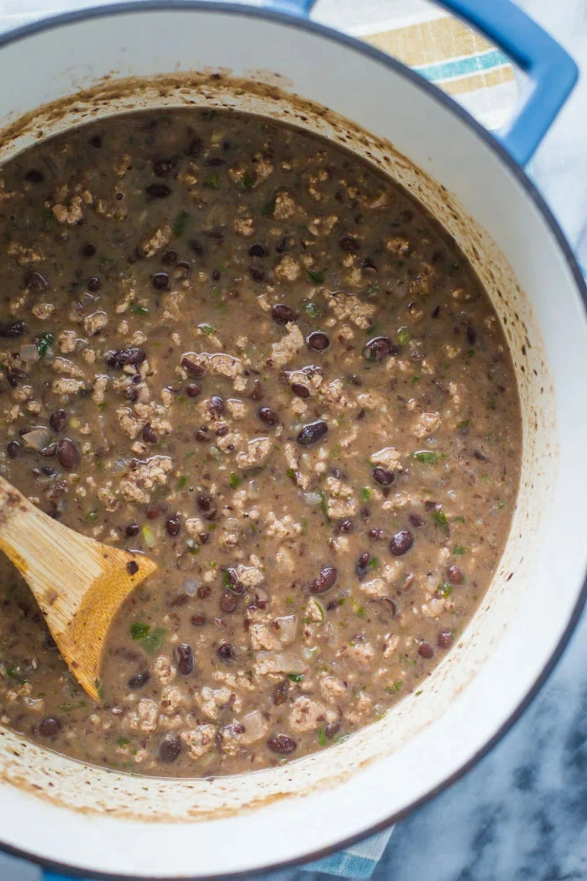 Spicy Black Bean Stew w/ Turkey