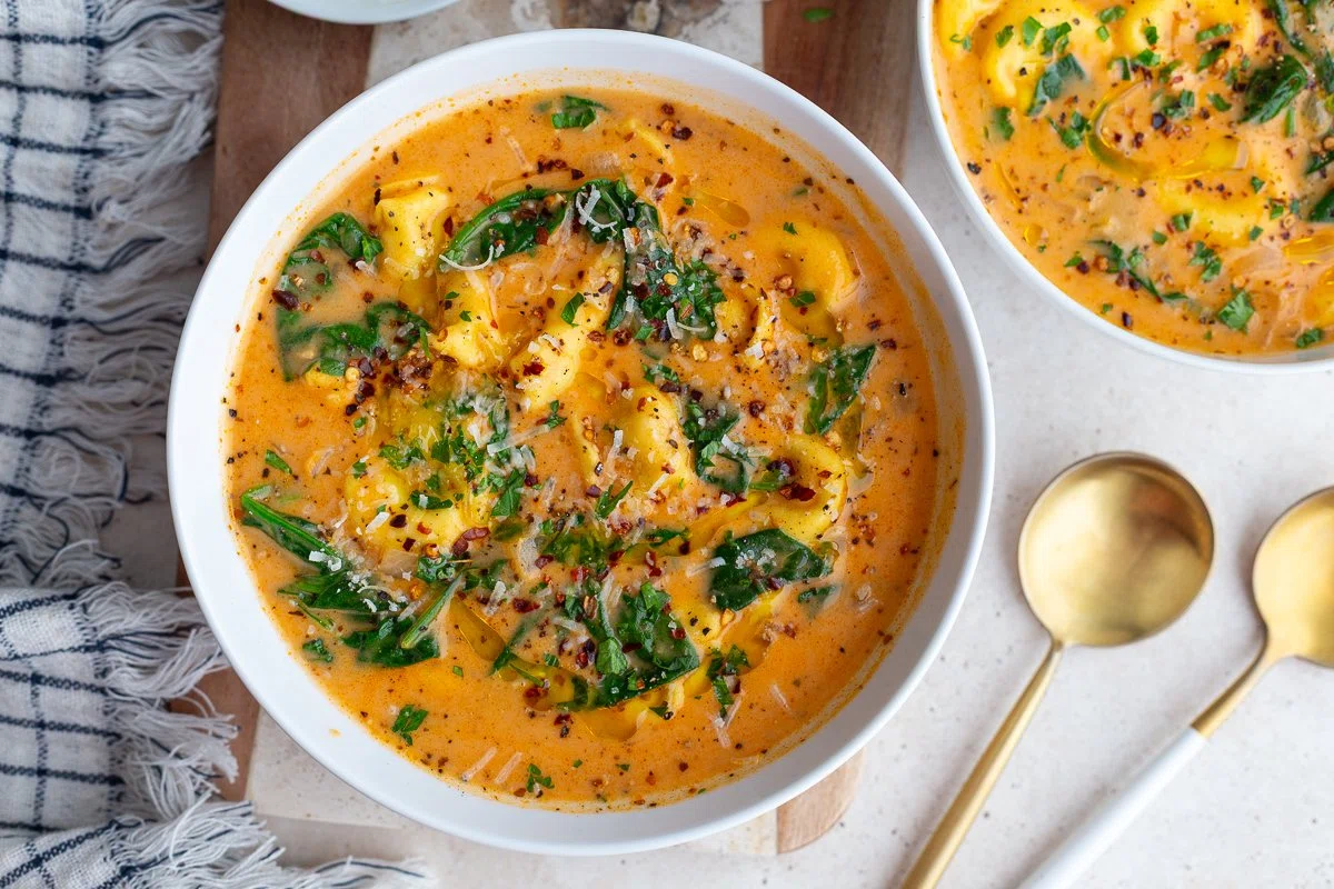 Easy Creamy Tortellini Soup