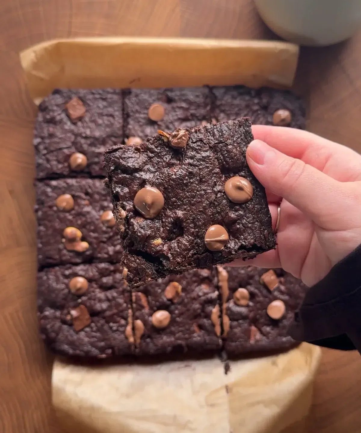 Fudgy Chocolate Chip Hazelnut Brownies