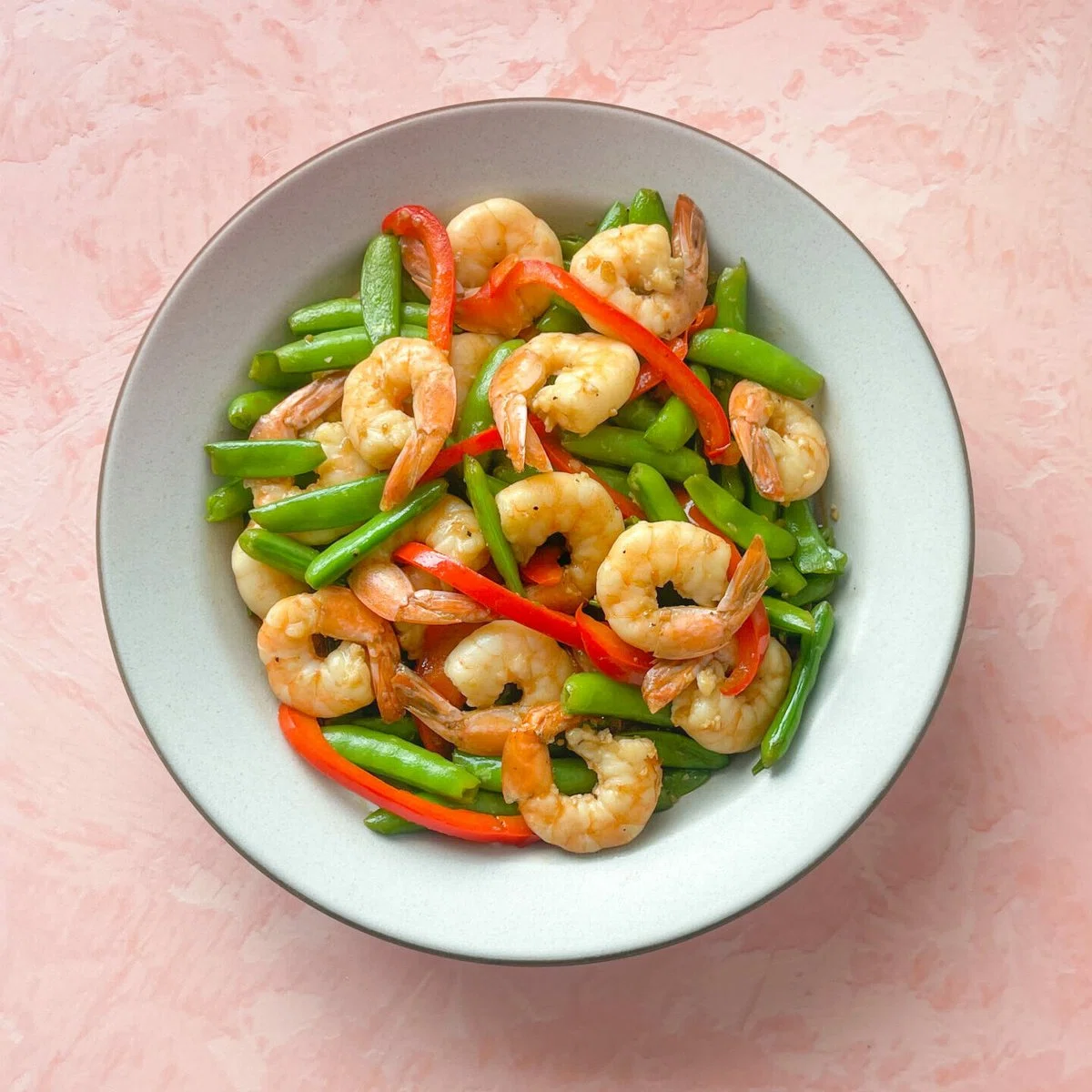 Stir-Fried Garlic Shrimp with Snap Peas
