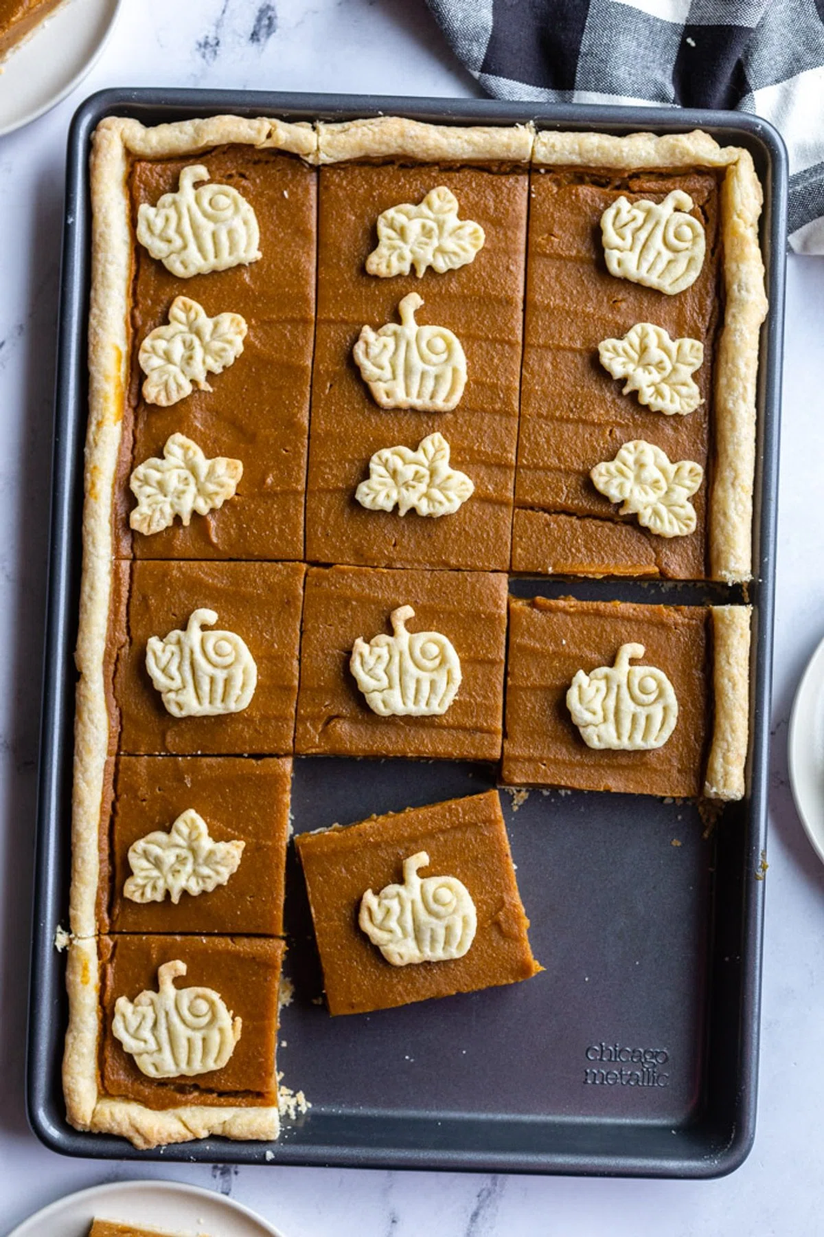 Sheet Pan Pumpkin Pie