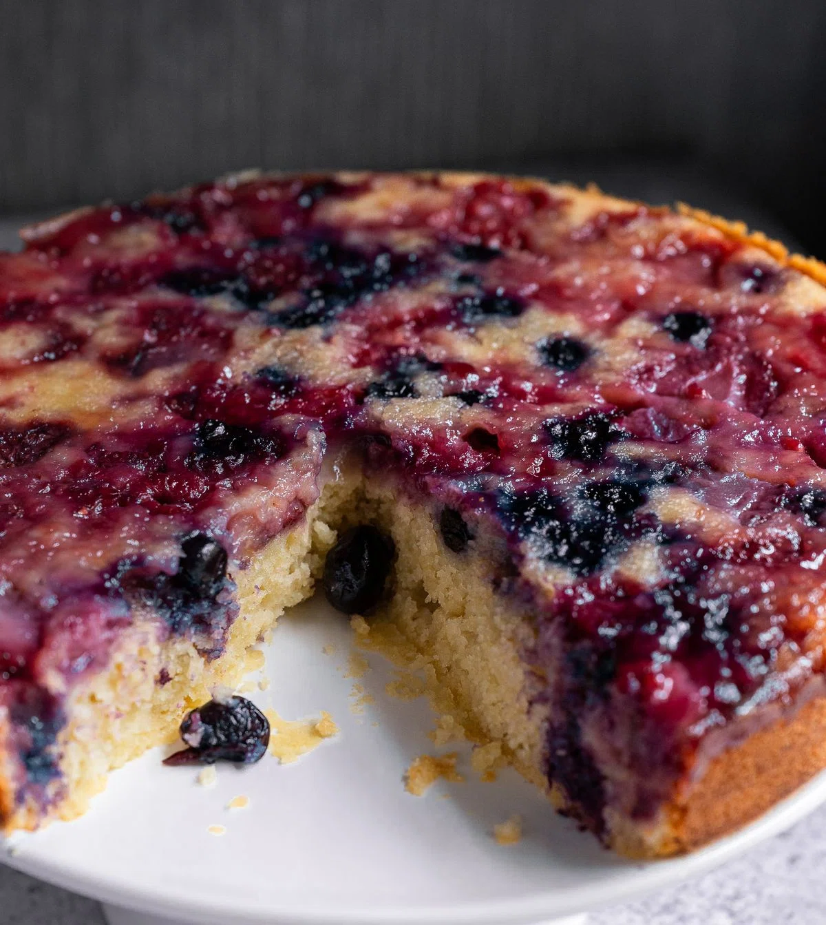 Olive Oil Mixed Berry Cake