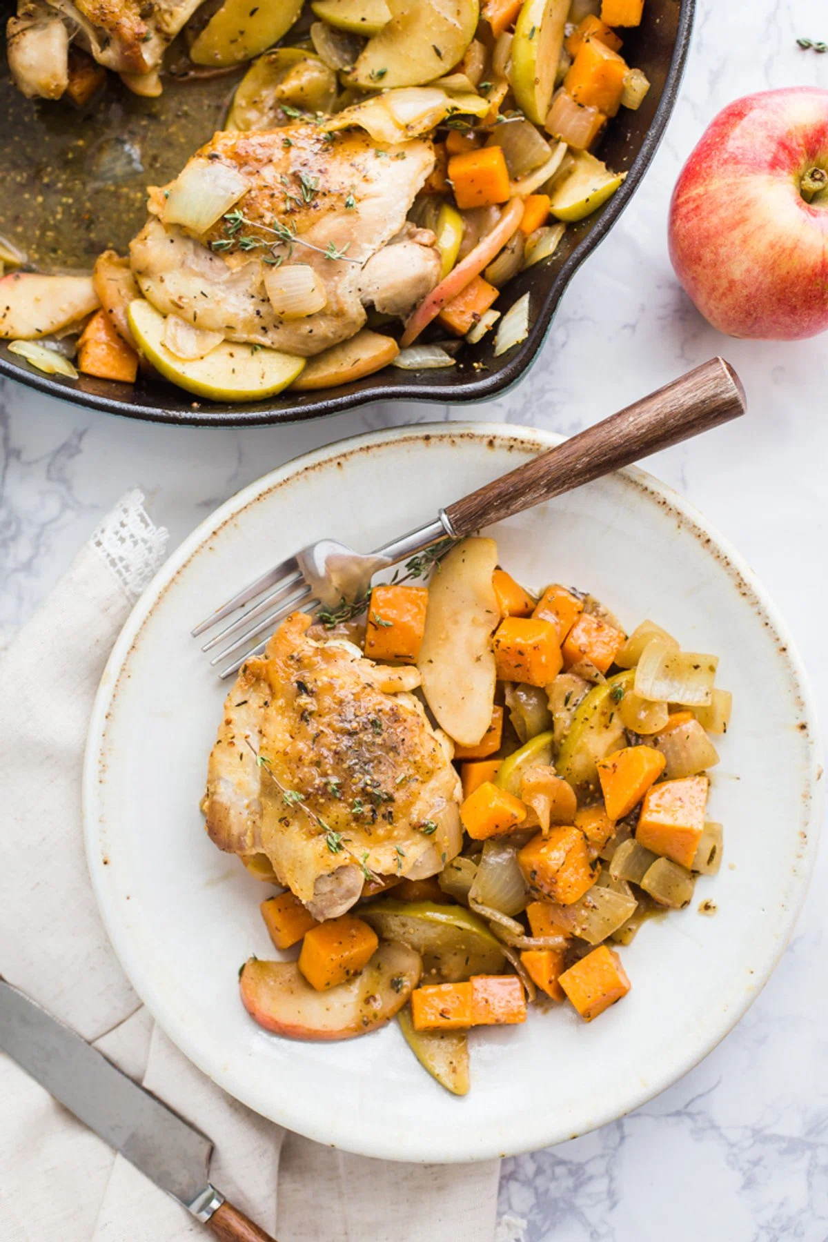 One Skillet Apple Cider Chicken