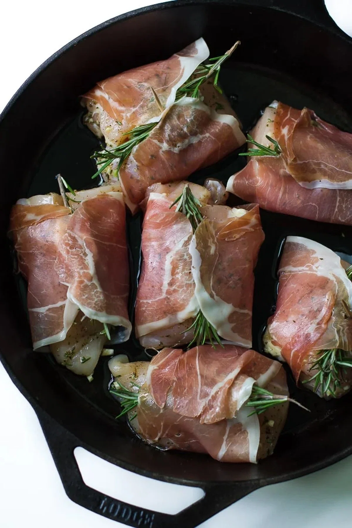 Goat Cheese Stuffed Rosemary Chicken in Prosciutto