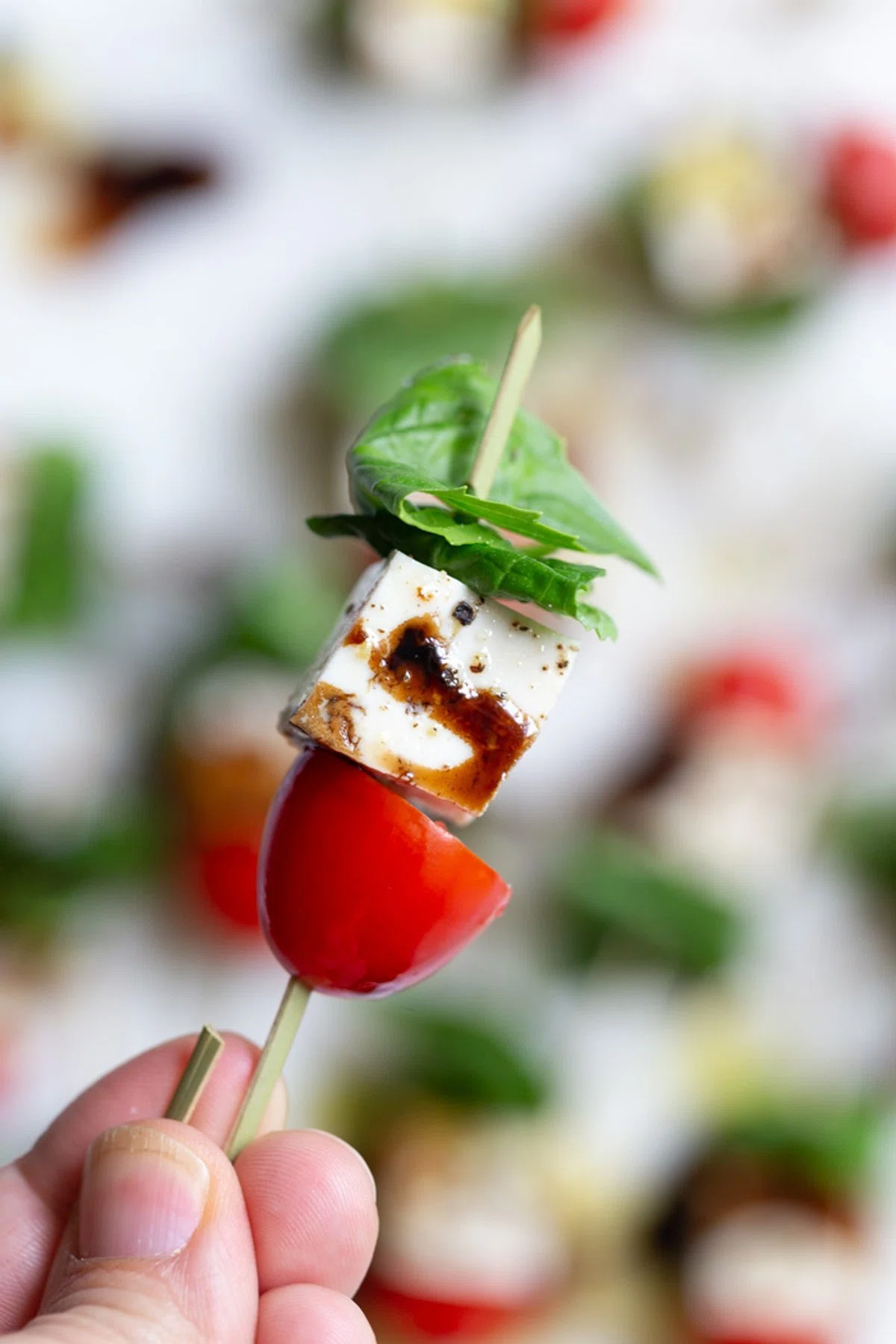 Tofu Caprese Skewers