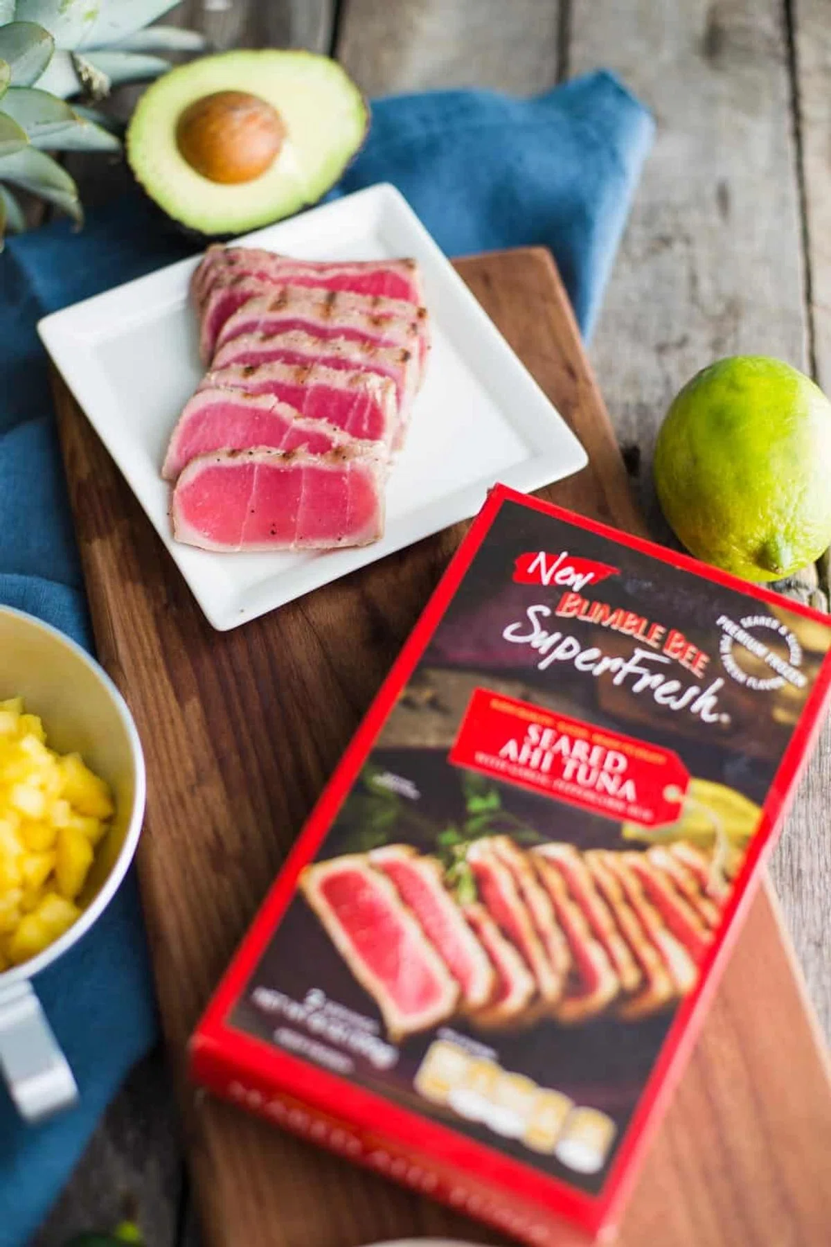 Ahi Tuna Tacos with Chunky Pineapple Salsa