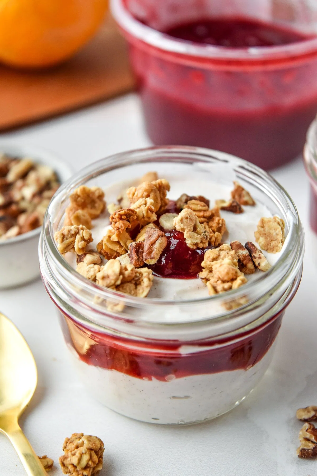 Cinnamon Orange Cranberry Yogurt Parfaits