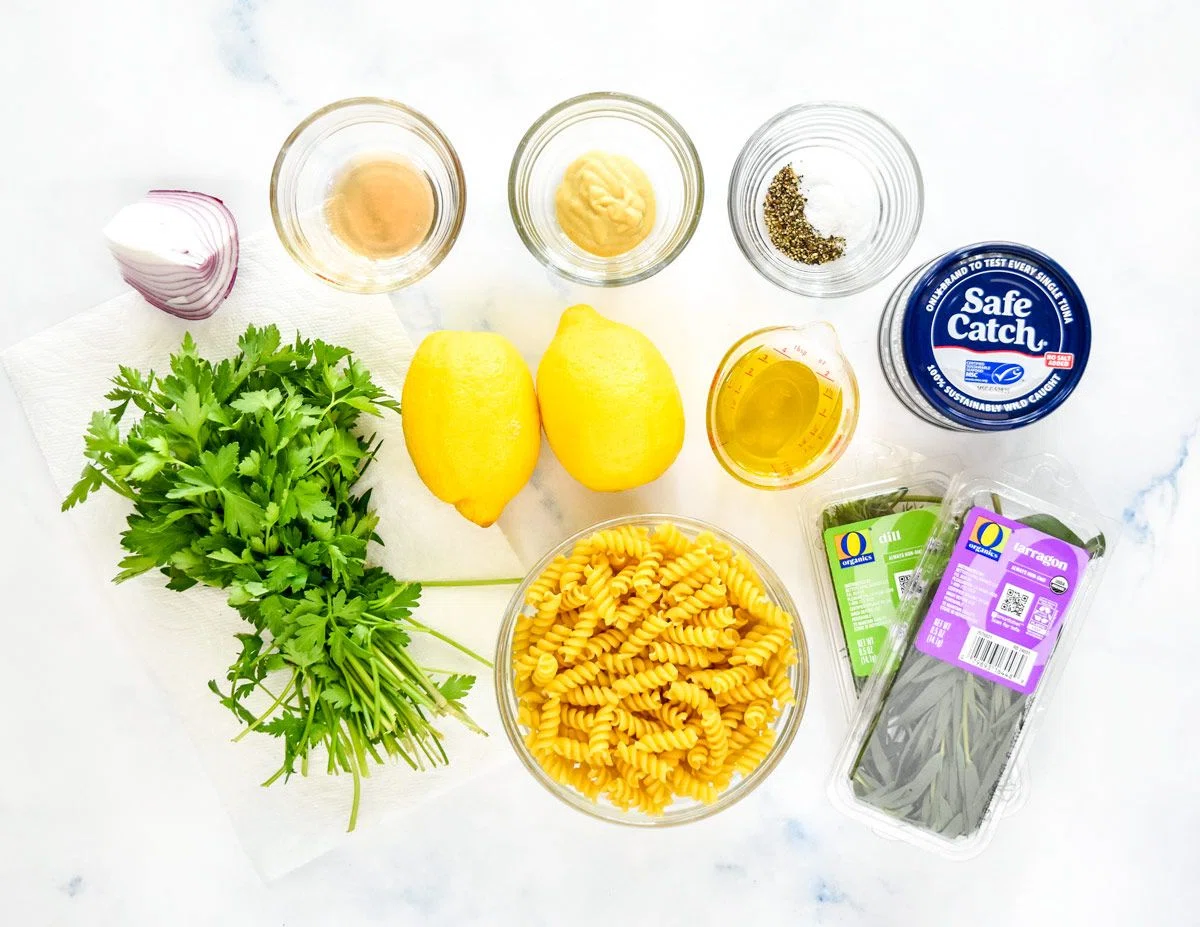 Lemon Vinaigrette Tuna Pasta Salad