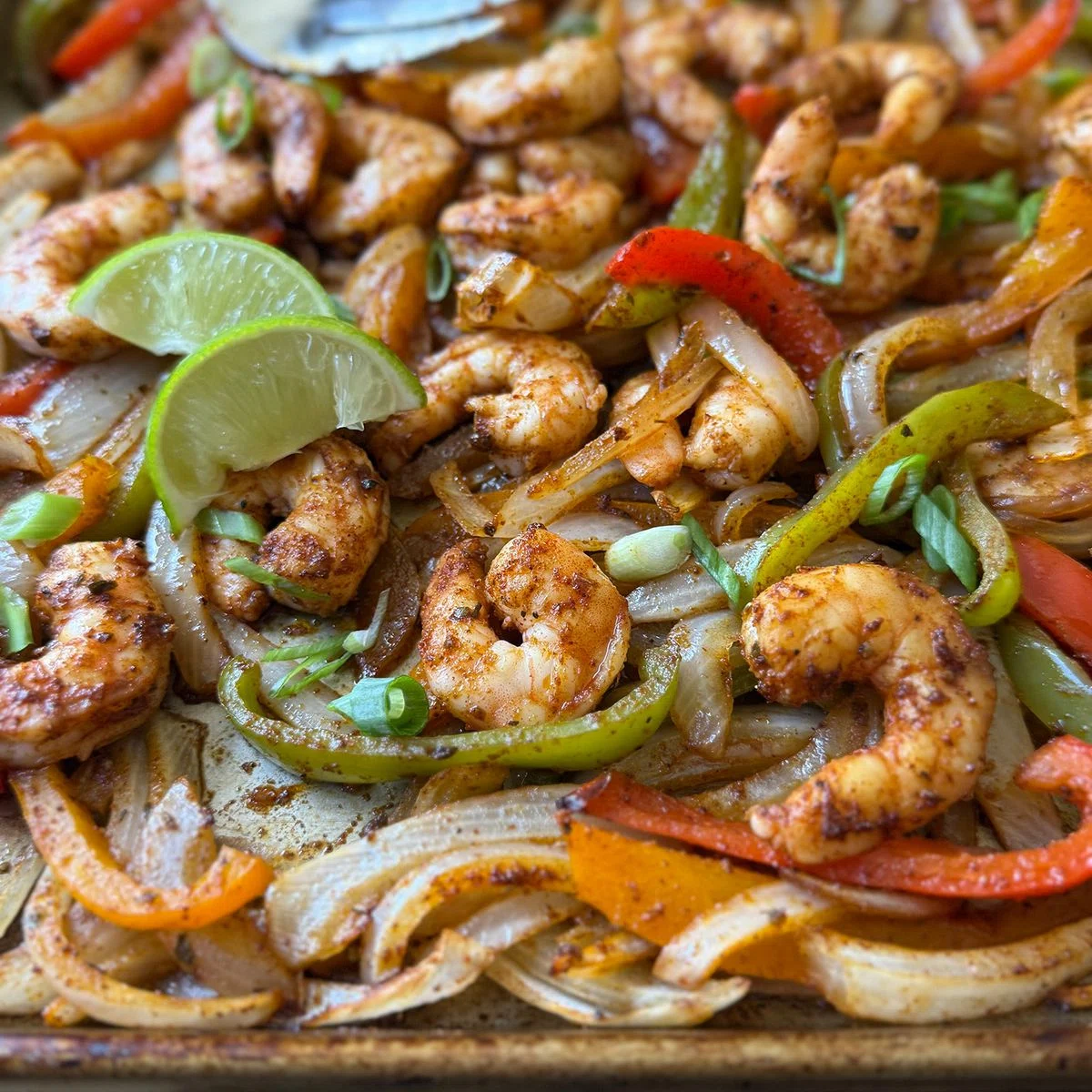 Sheet Pan Shrimp Fajitas