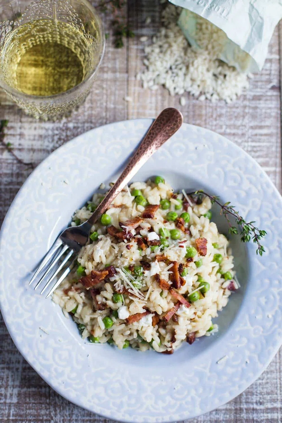 Spring Pea & Goat Cheese Risotto