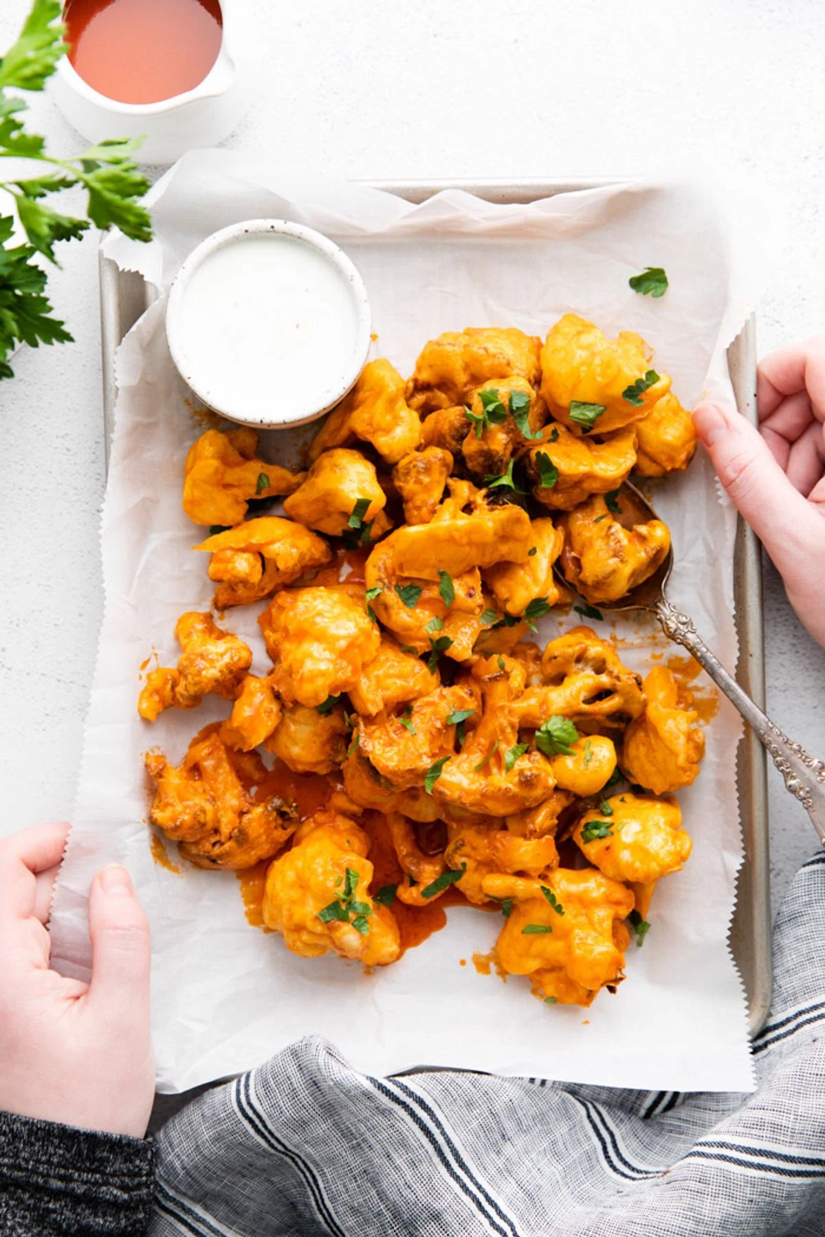 Air Fryer Buffalo Cauliflower