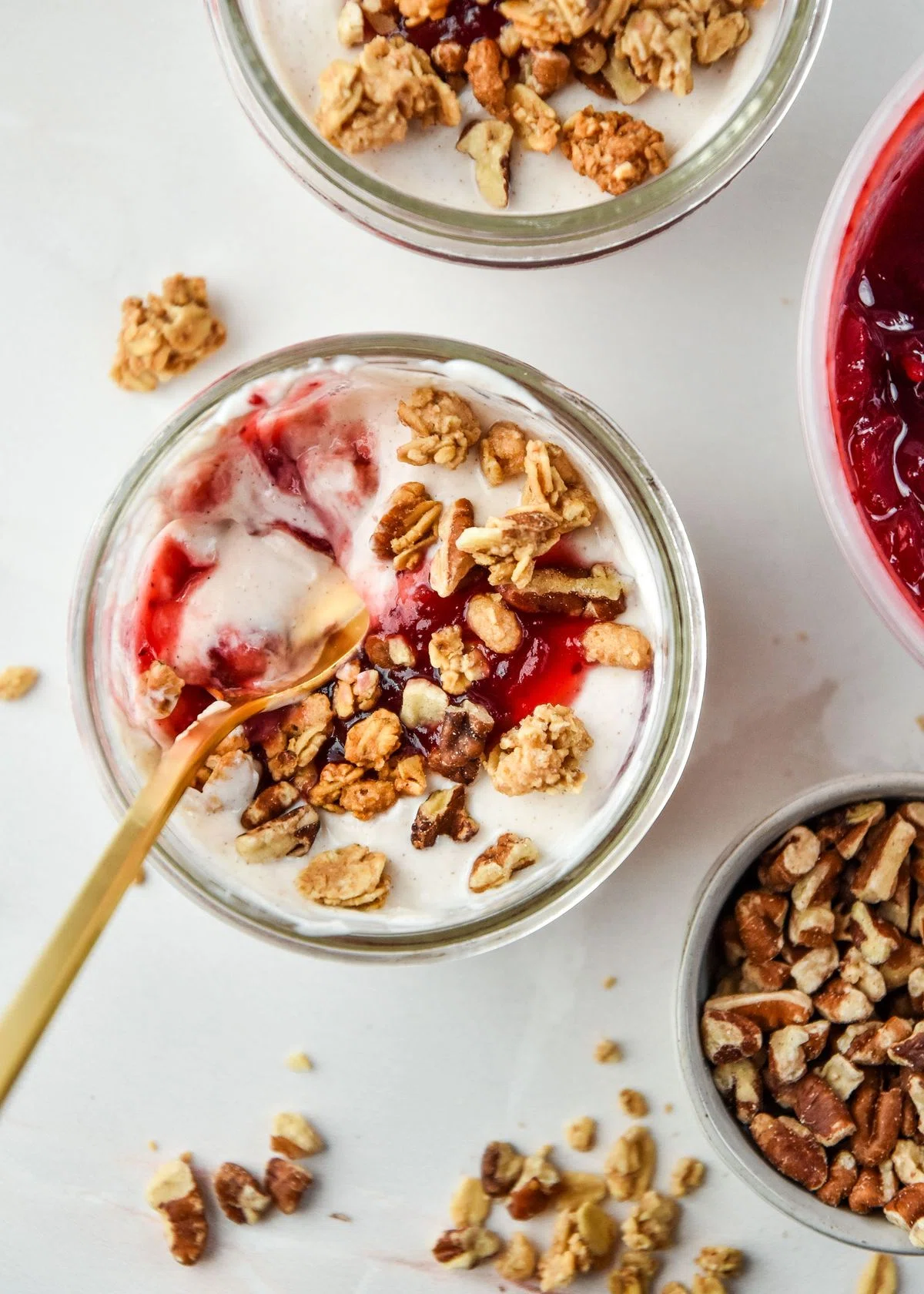 Cinnamon Orange Cranberry Yogurt Parfaits