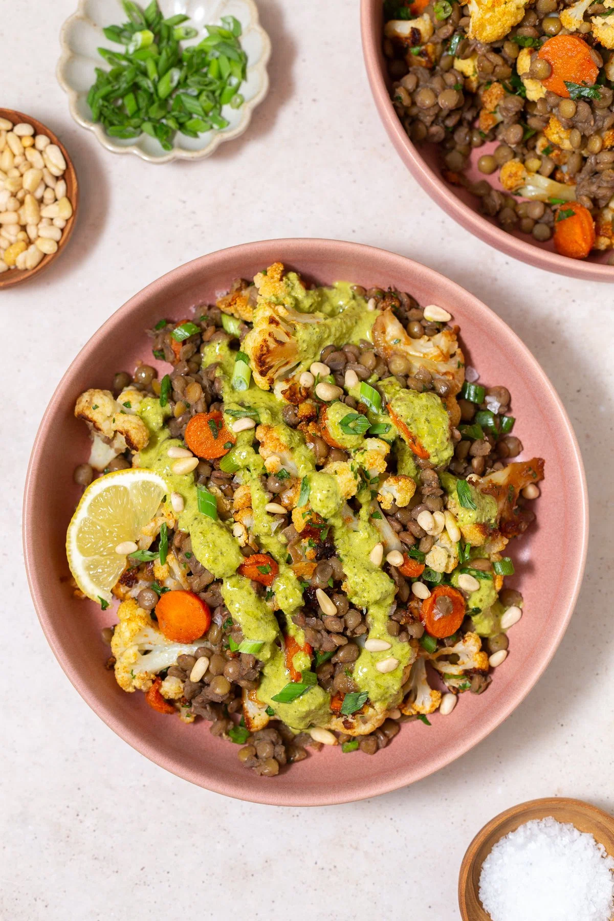 Lentil Salad with Warm Vegetables
