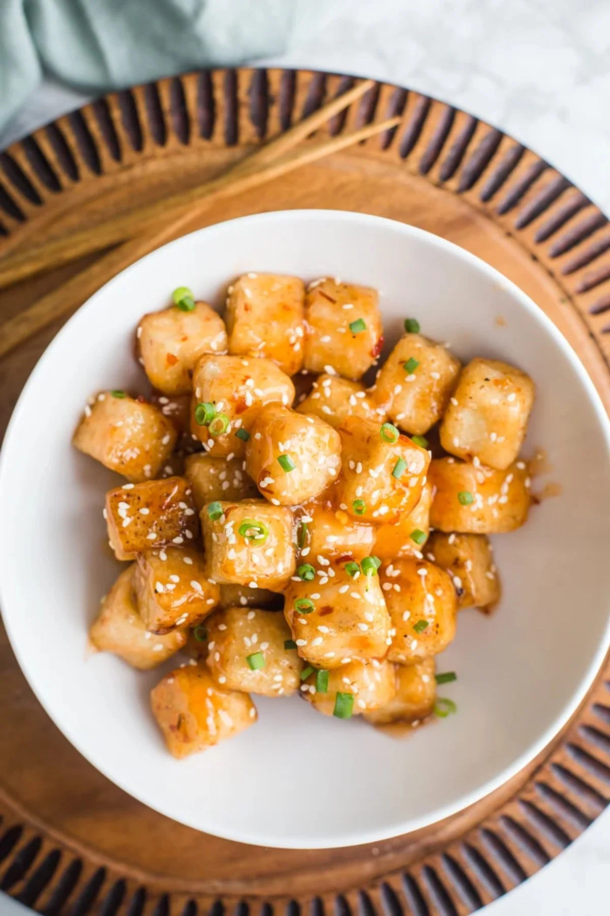 Crispy Tofu with Sweet Chile Sauce