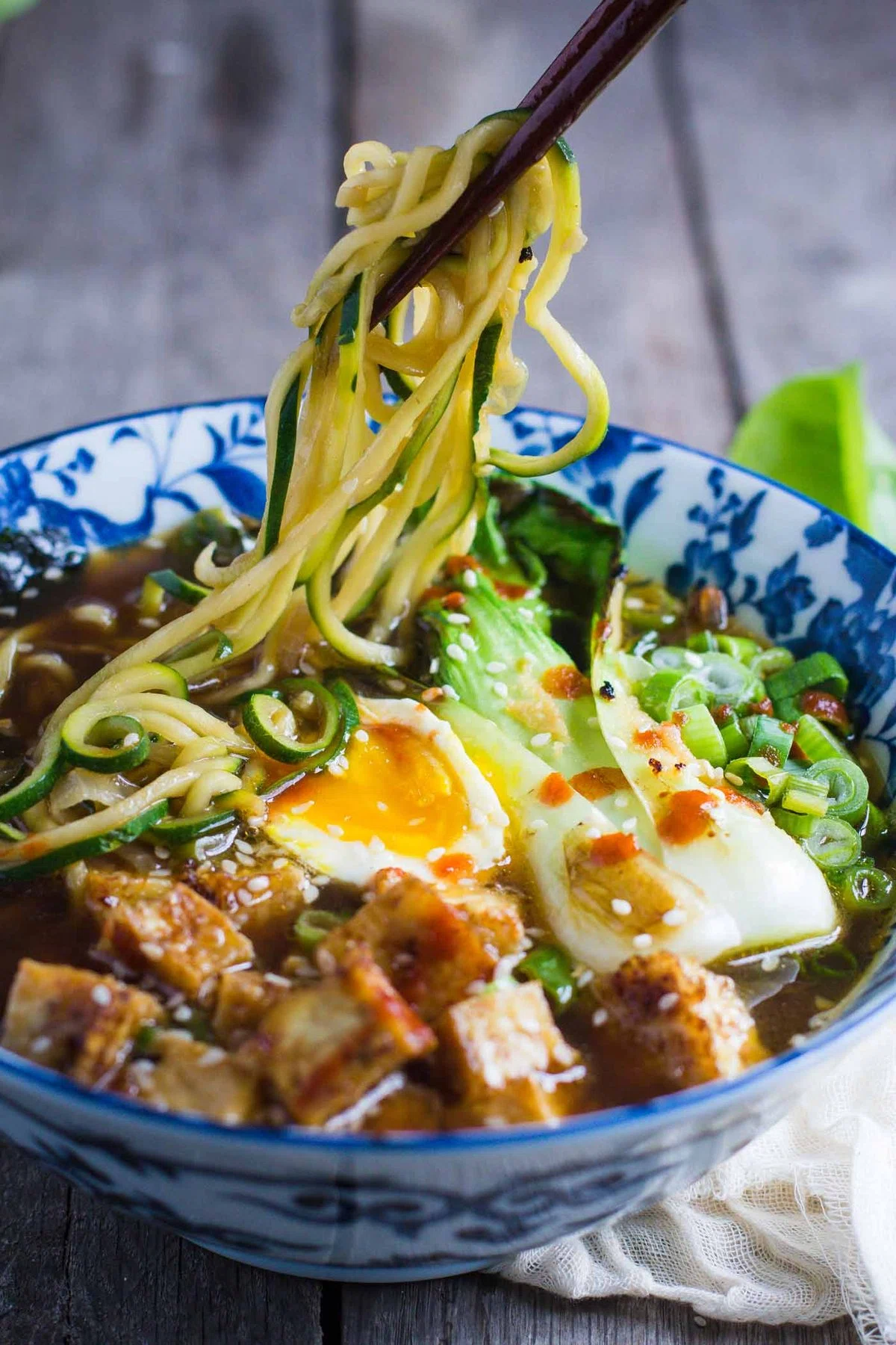 Zucchini Noodle Ramen Soup