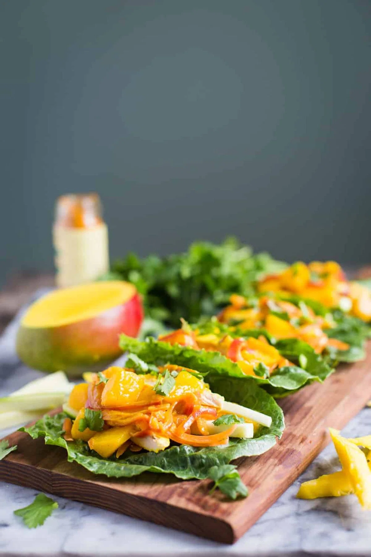 Mango Chicken Lettuce Wraps