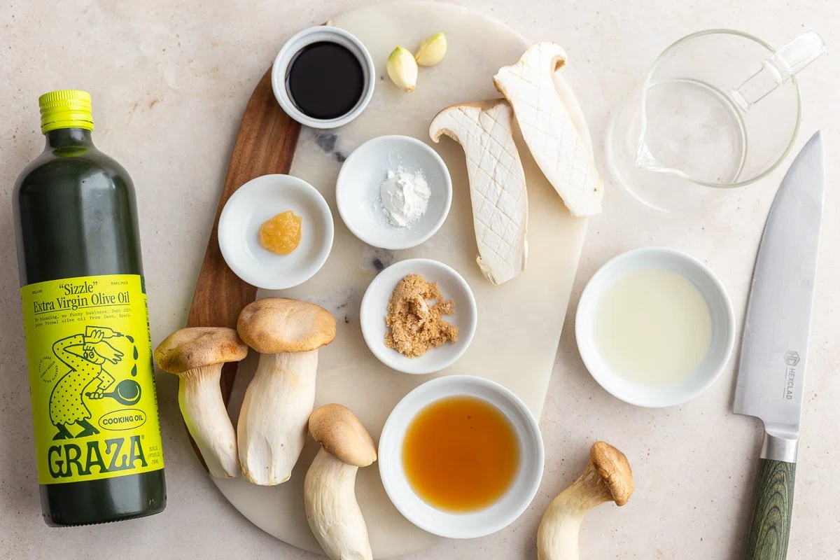 Teriyaki King Oyster Mushrooms