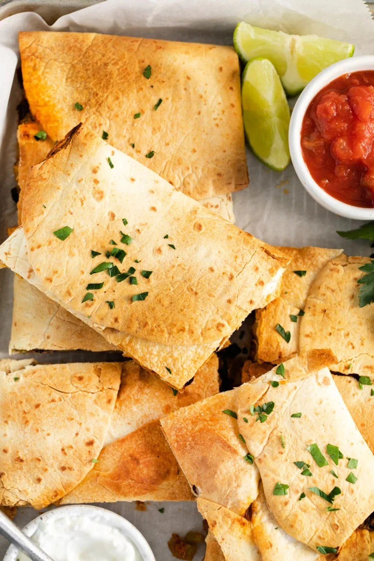 Vegetarian Sheet Pan Quesadillas