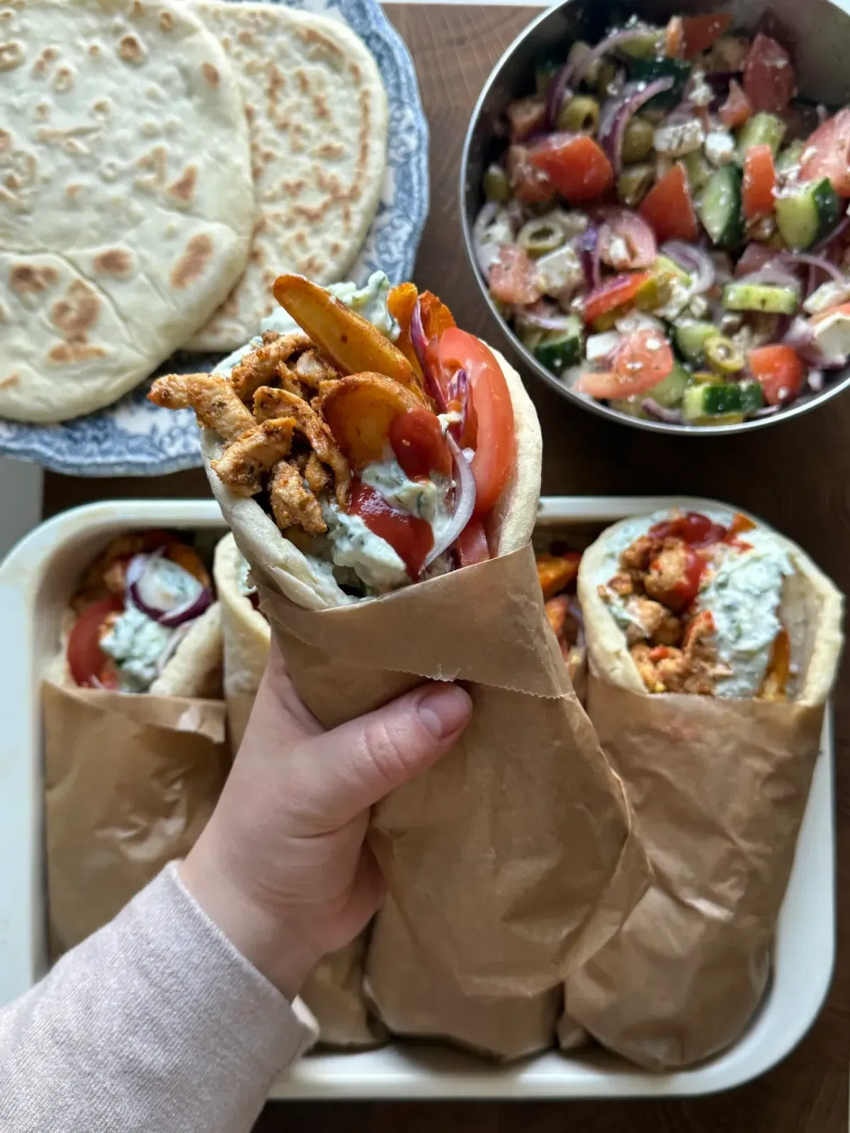 Homemade Gyros with Tzatziki