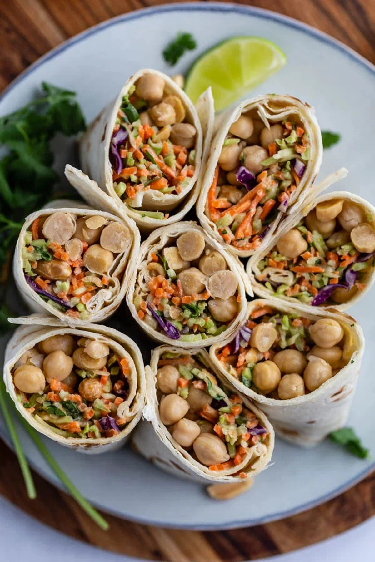 Peanut Chickpea Wraps