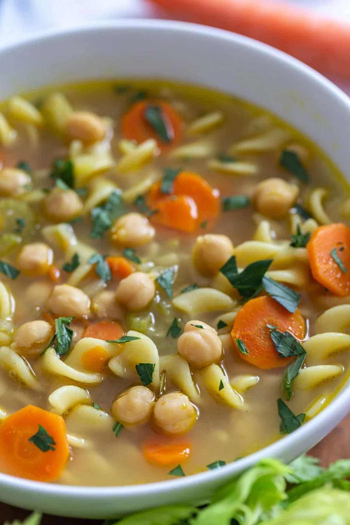 EASY Chickpea Noodle Soup