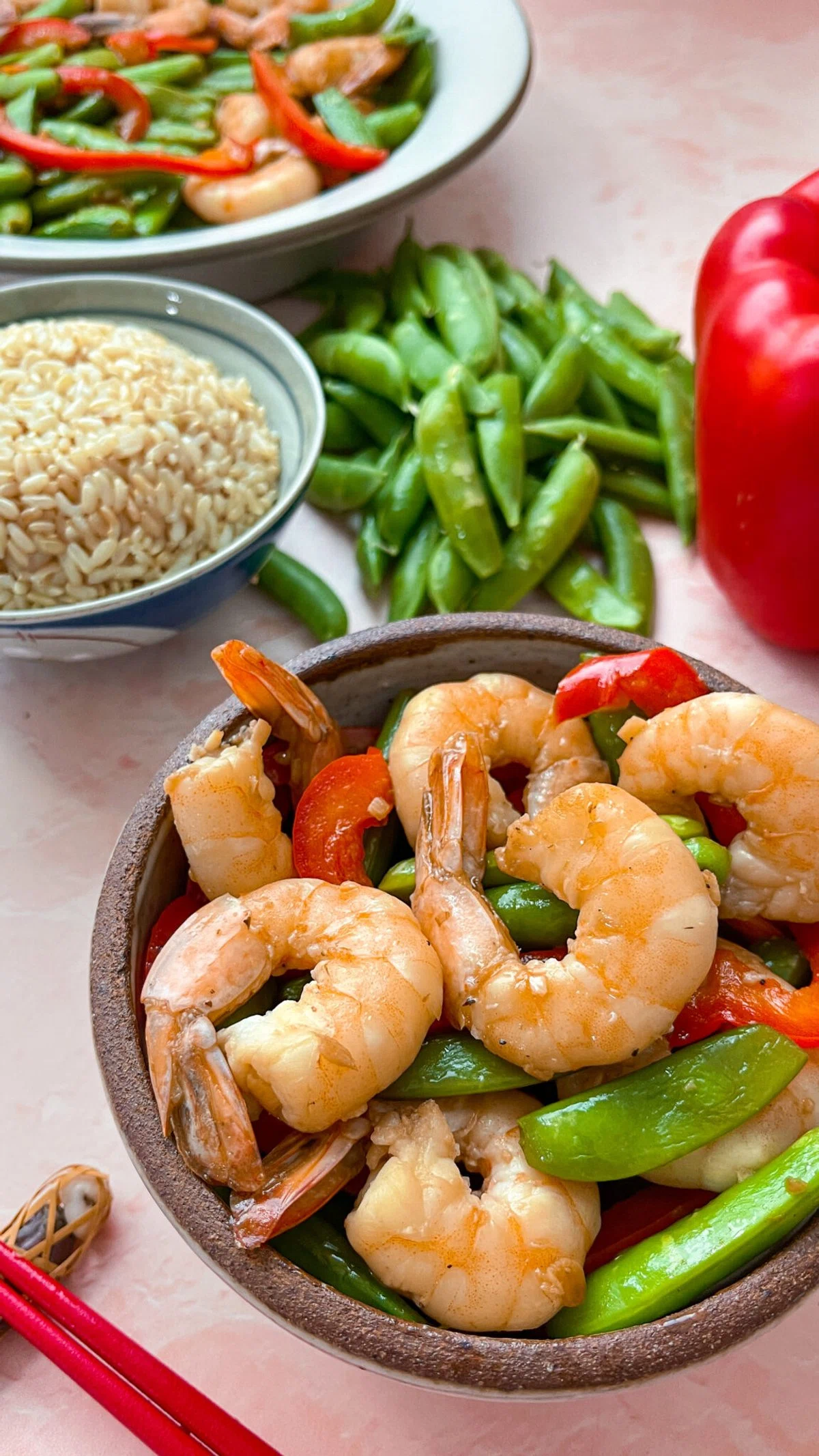 Stir-Fried Garlic Shrimp with Snap Peas