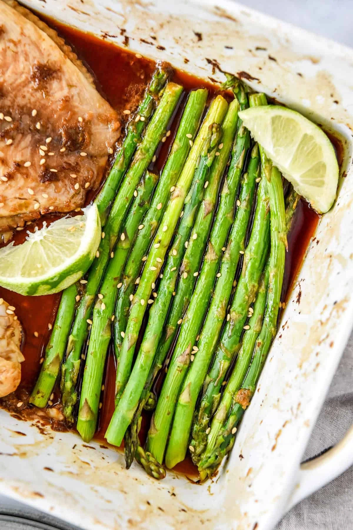 Ginger Soy Tilapia and Broiled Asparagus