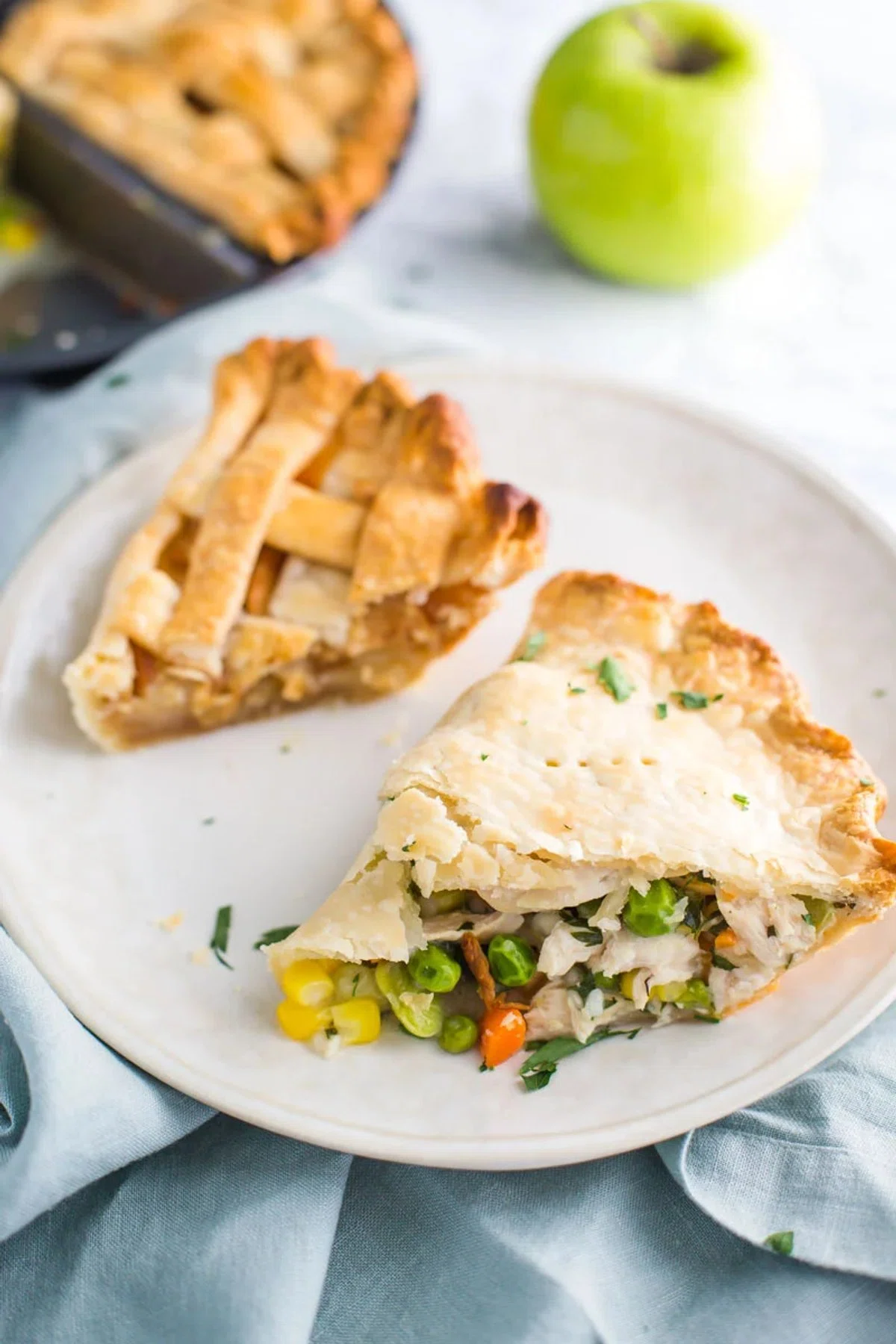Split Decision Pie Pan: Dinner and Dessert