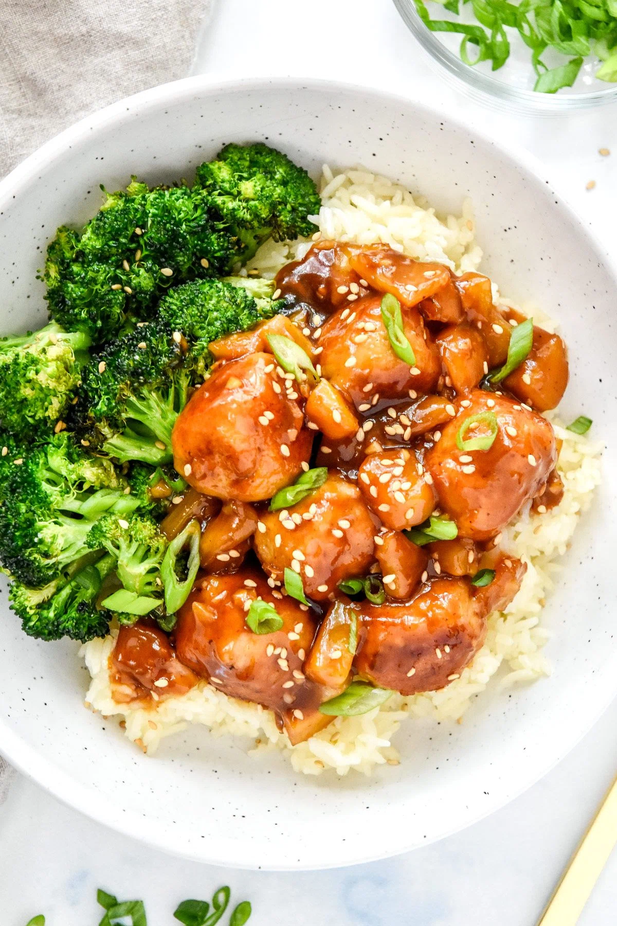 Homemade Pineapple Teriyaki Chicken Meatballs
