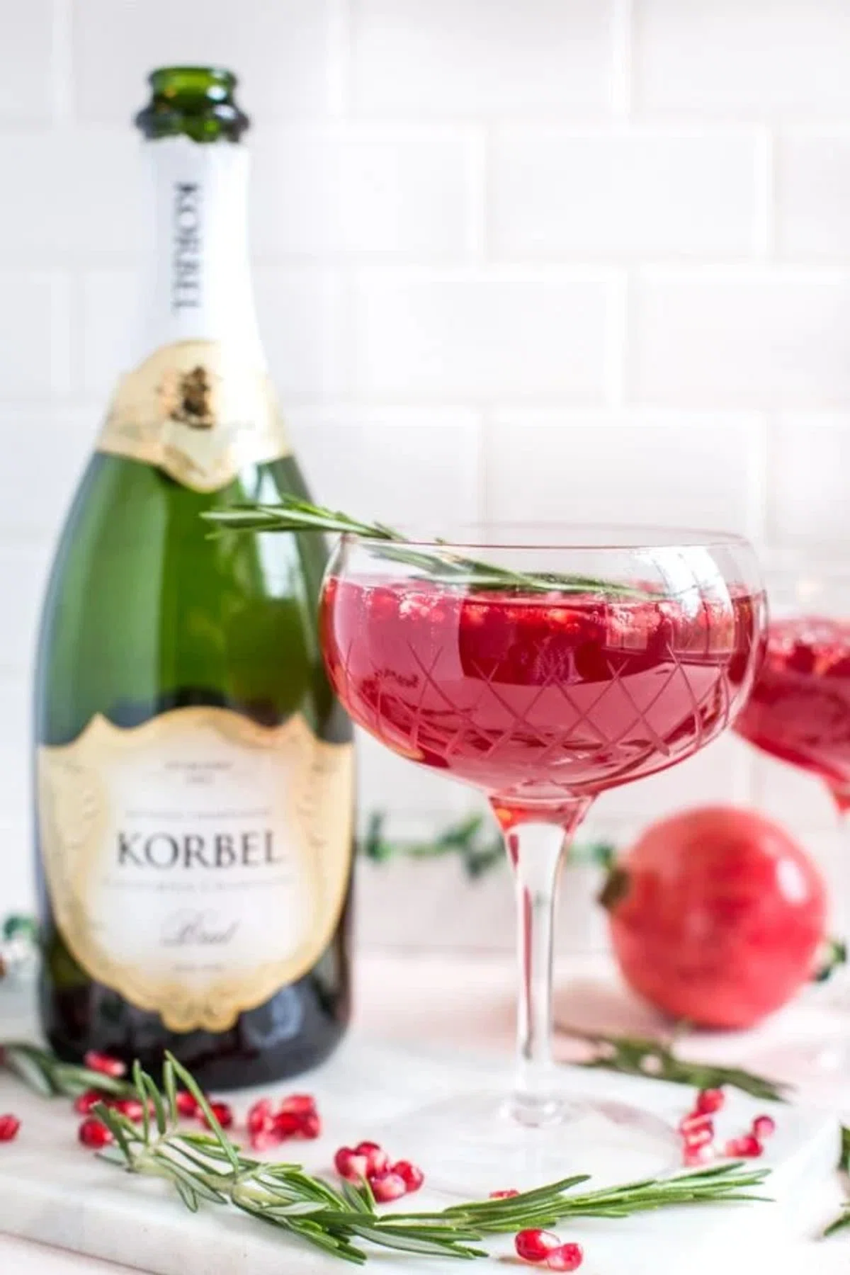 Pomegranate Champagne Cocktail