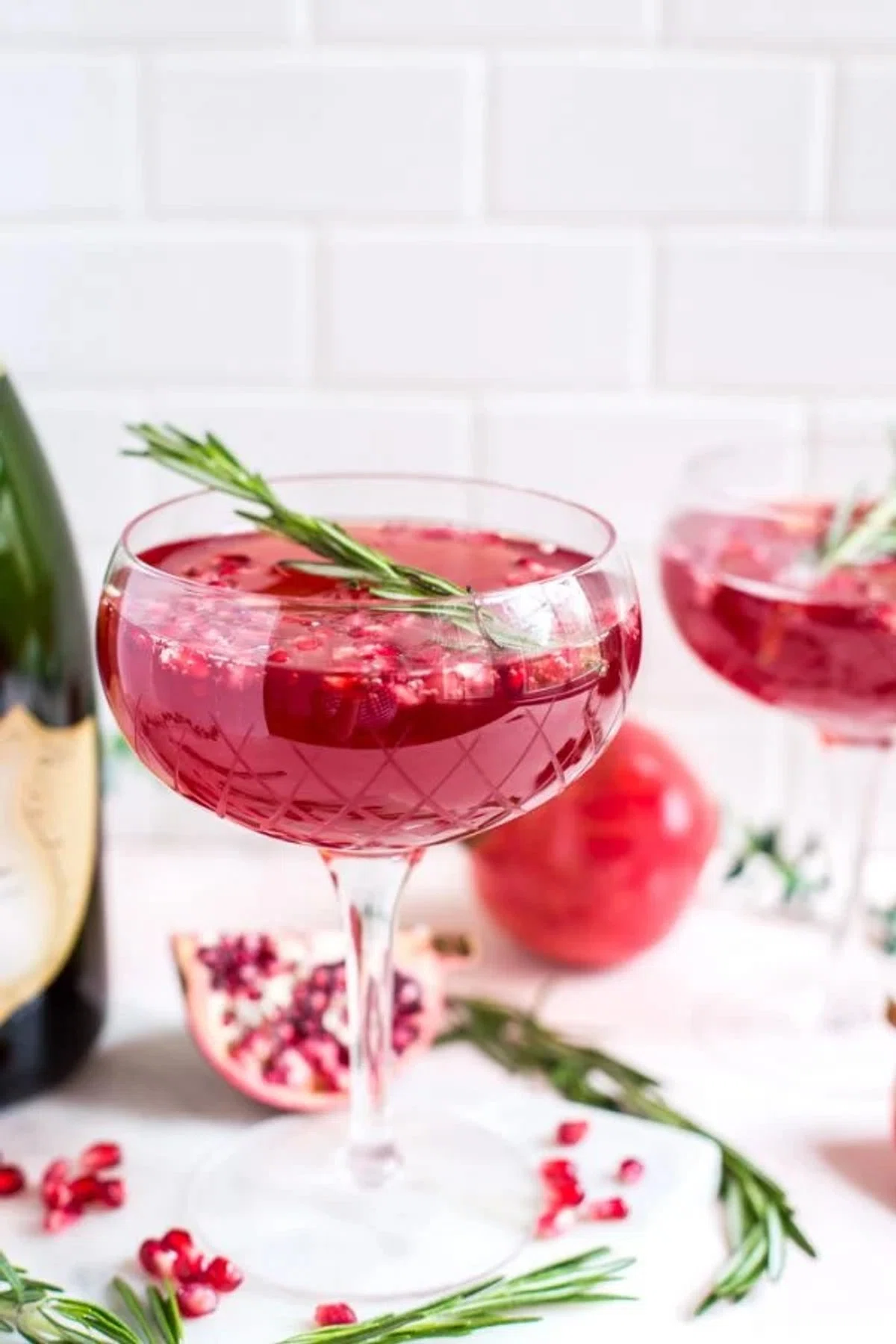 Pomegranate Champagne Cocktail