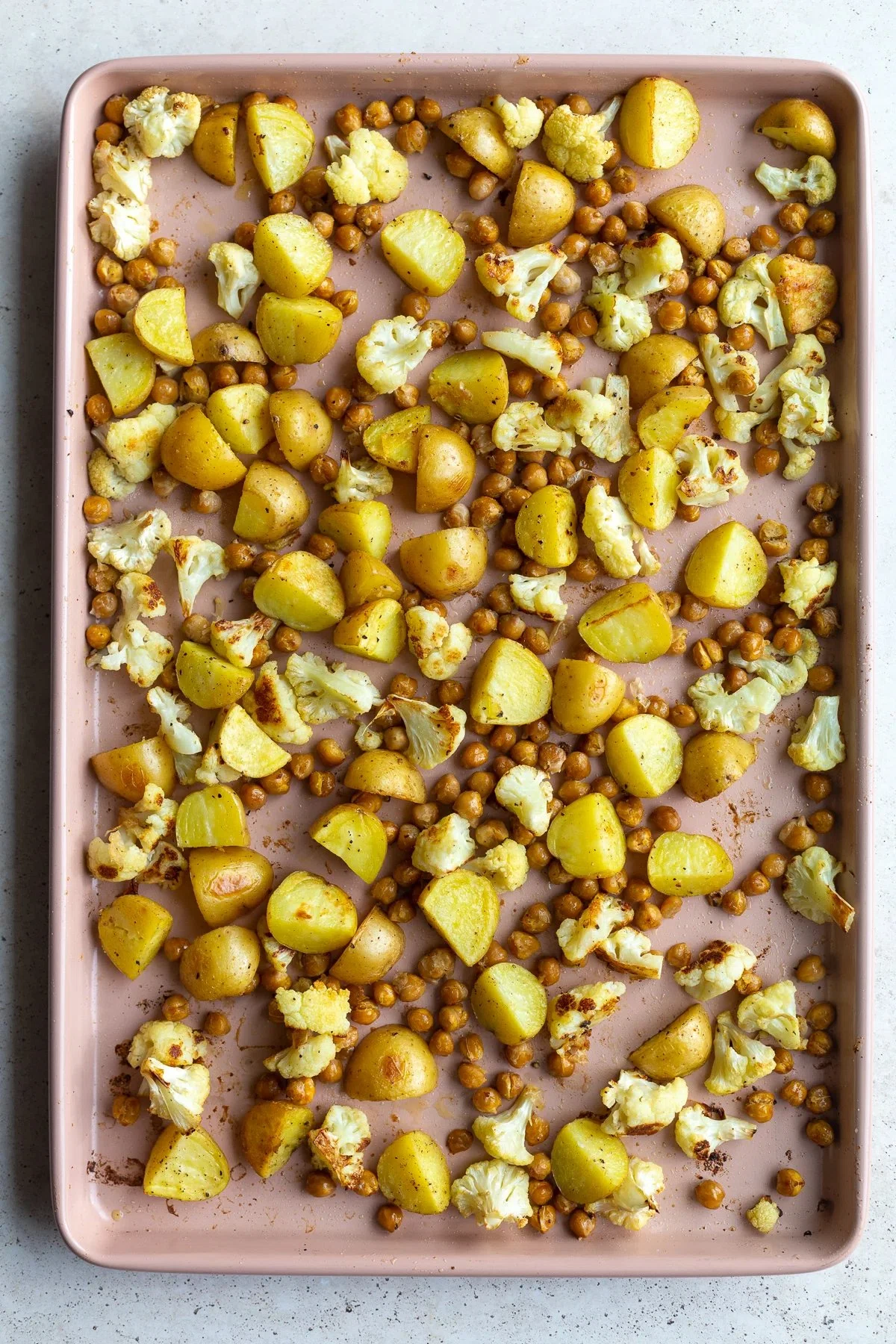 Roasted Potato, Chickpea, and Cauliflower Bowls