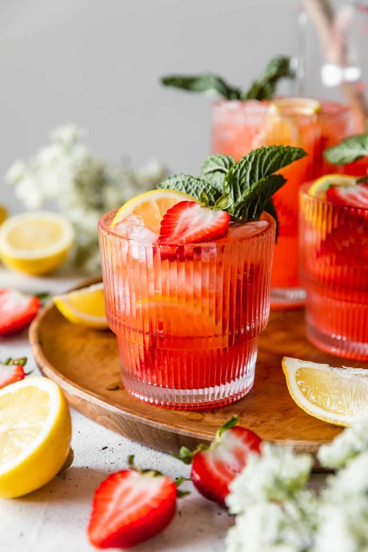 Spiked Strawberry Lemonade (with Bourbon or Vodka!)