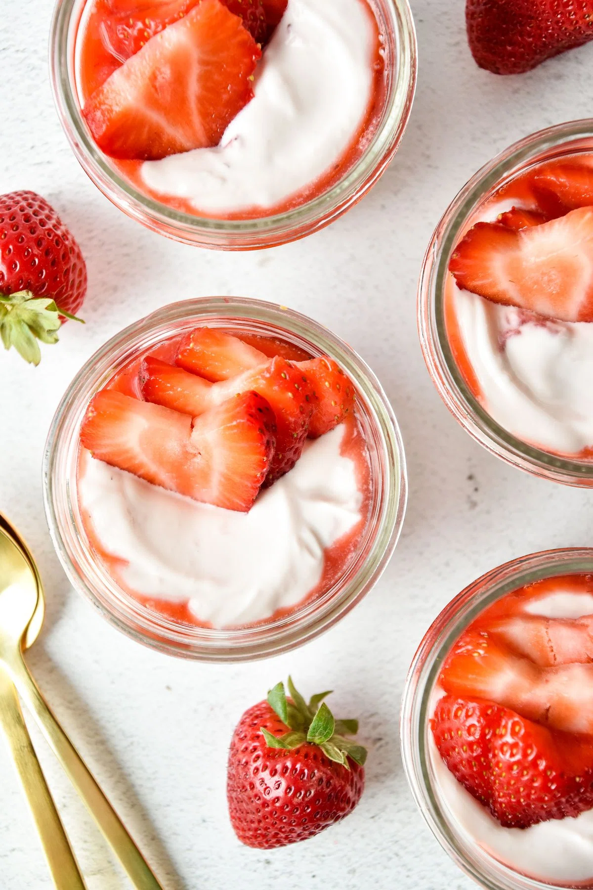 Strawberry Whipped Yogurt Cups