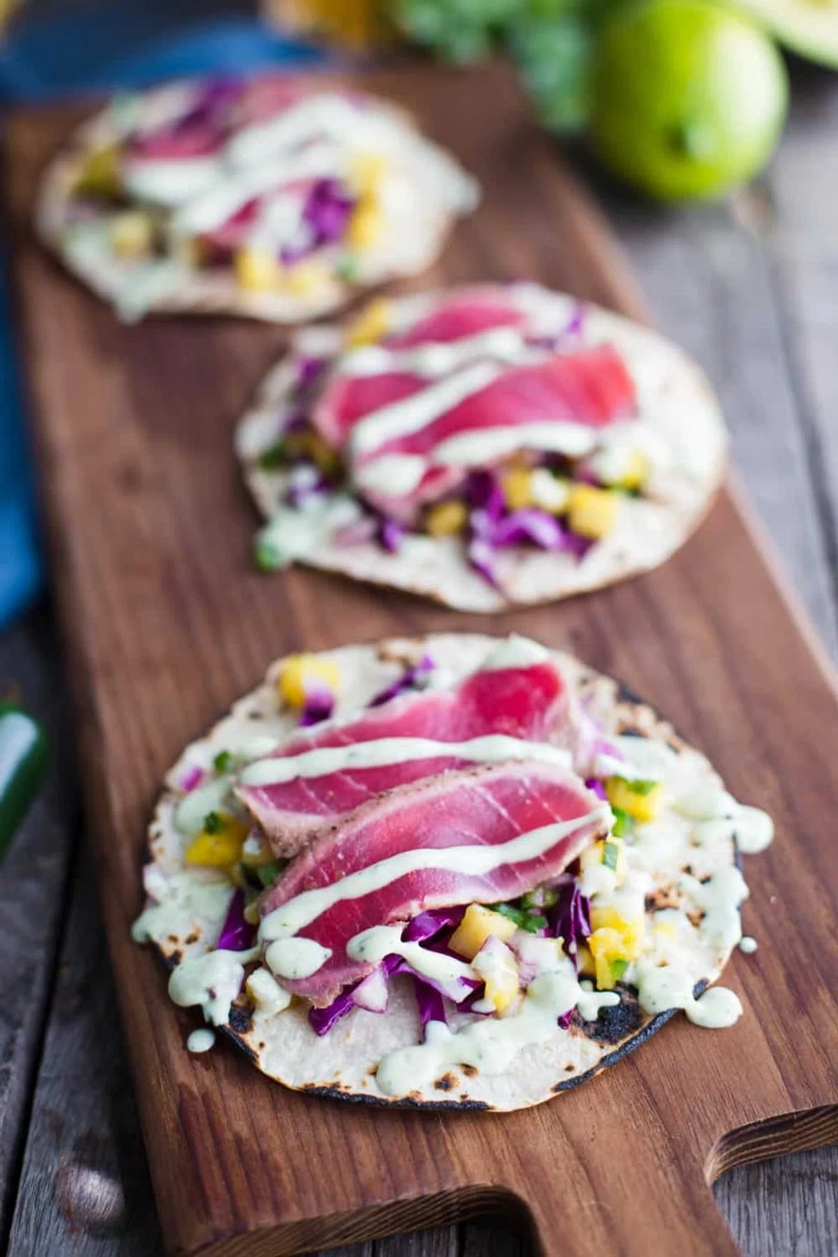 Ahi Tuna Tacos with Chunky Pineapple Salsa