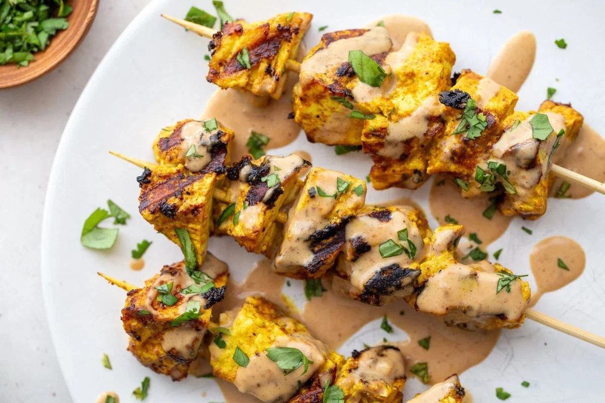 Tofu Satay with Peanut Sauce
