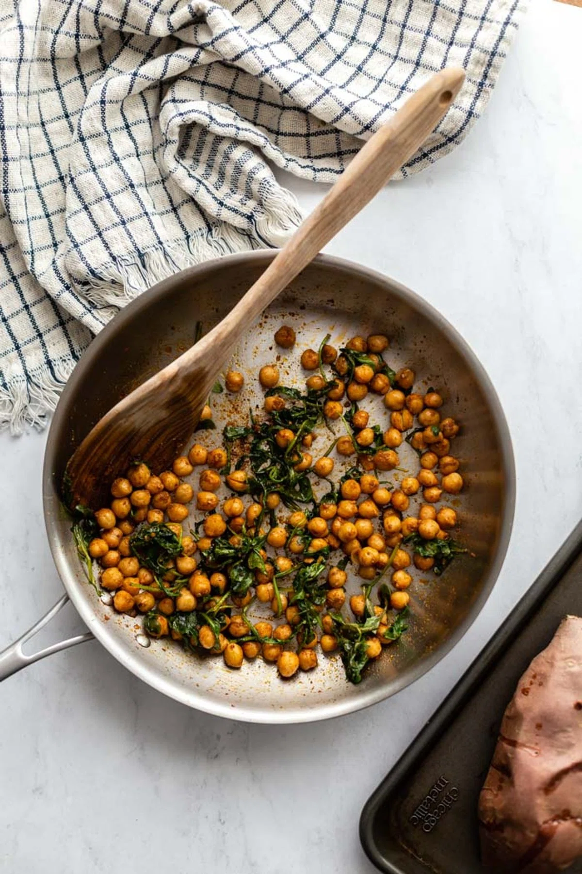 Chickpea Stuffed Sweet Potatoes